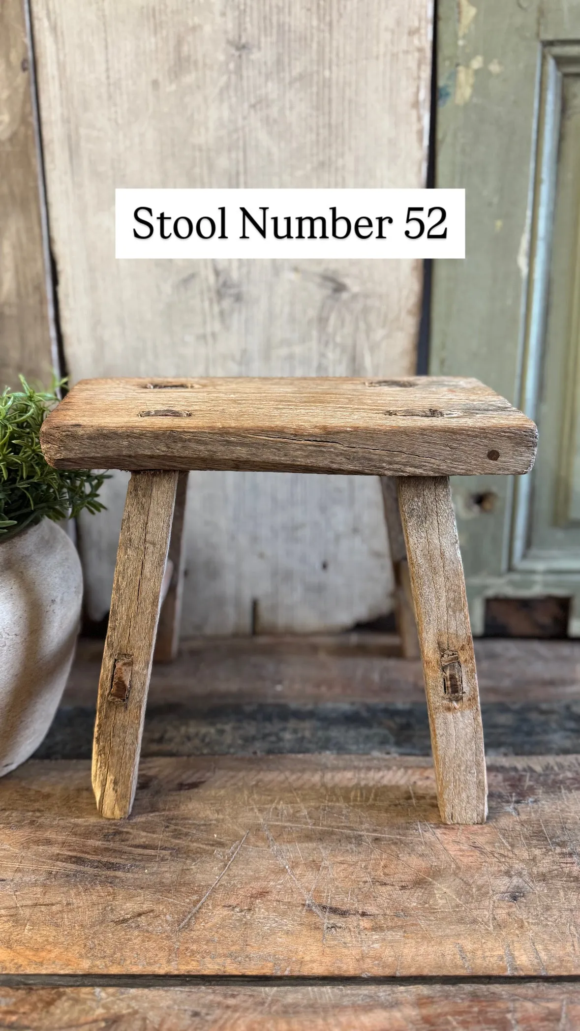 Rustic Vintage Stools - Small