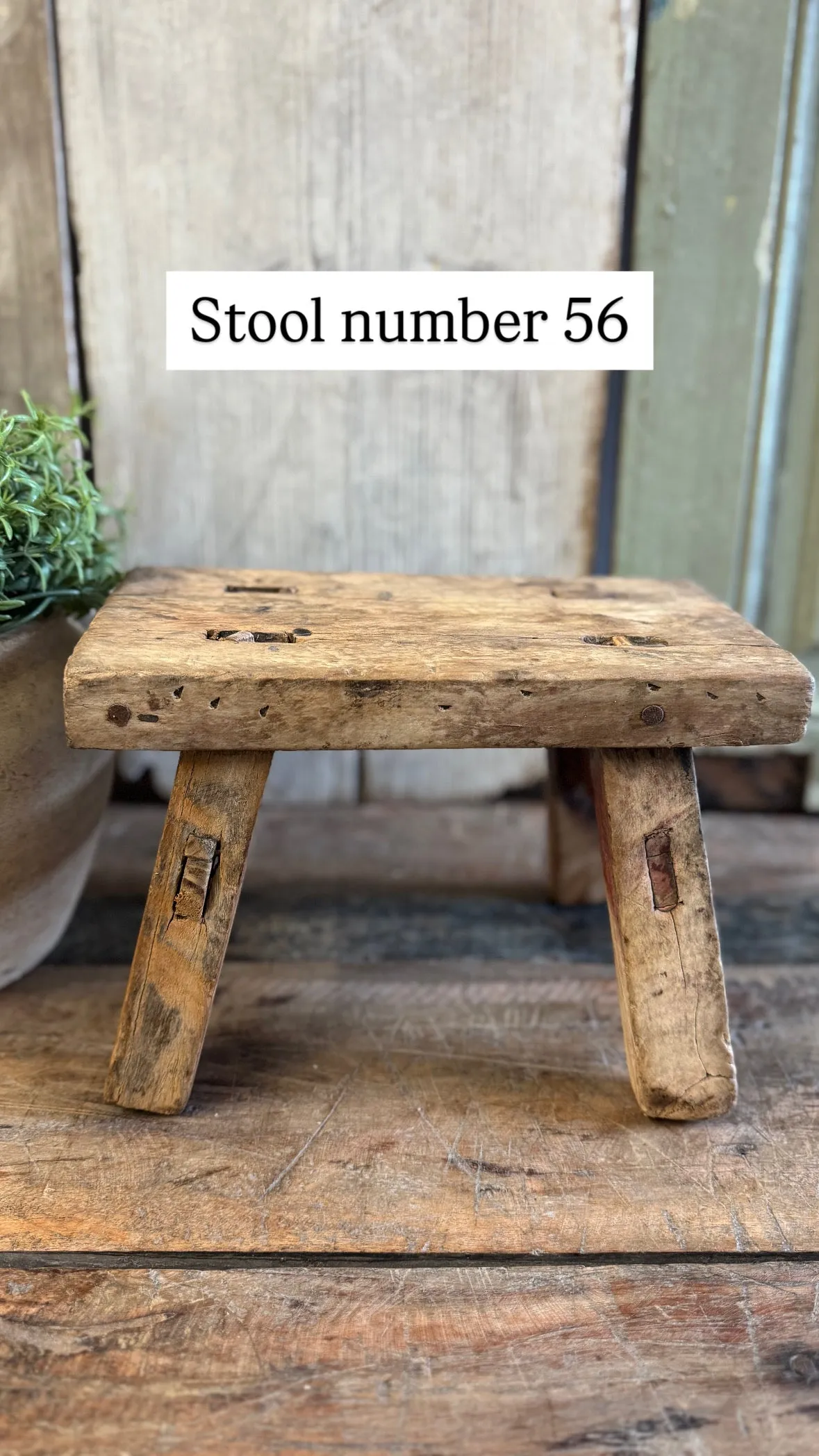 Rustic Vintage Stools - Small