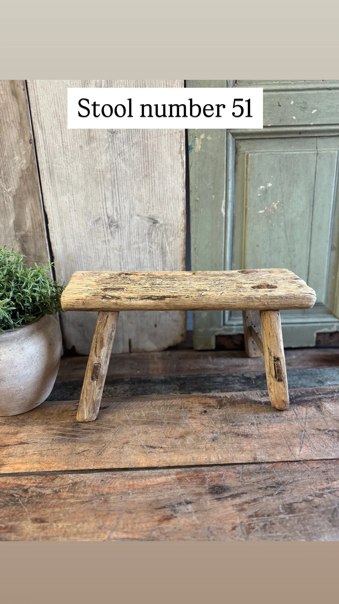 Rustic Vintage Stools - Small