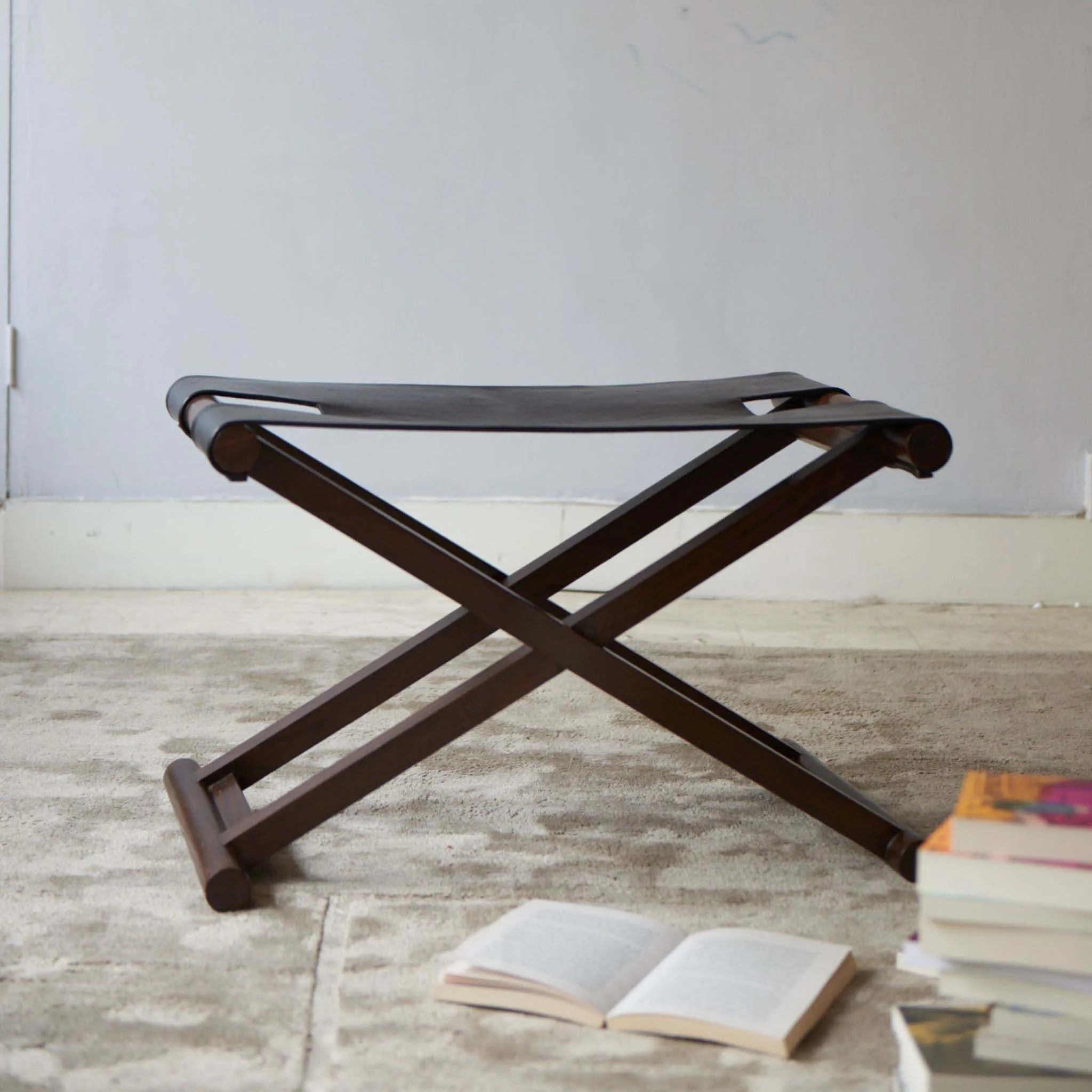 Shikari Leather Stool
