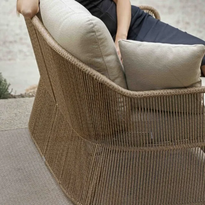 Skyline Design Natural Finish Calyxto Rattan Outdoor Chaise Lounger