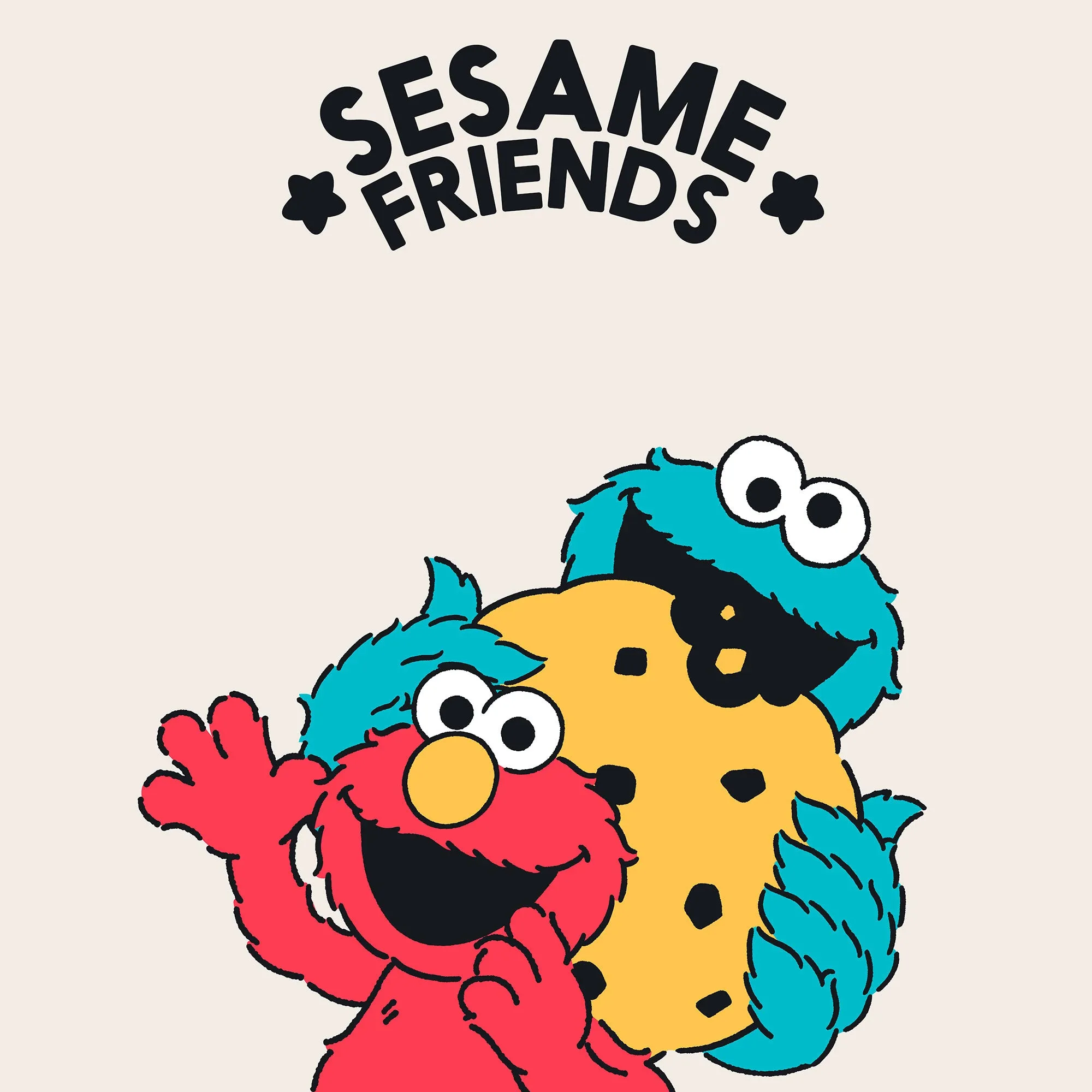 Sloucher Bean Bag Chair - Sesame Friends