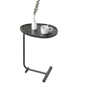 Small Side Table, C-Shaped End Table for Sofa, Bed