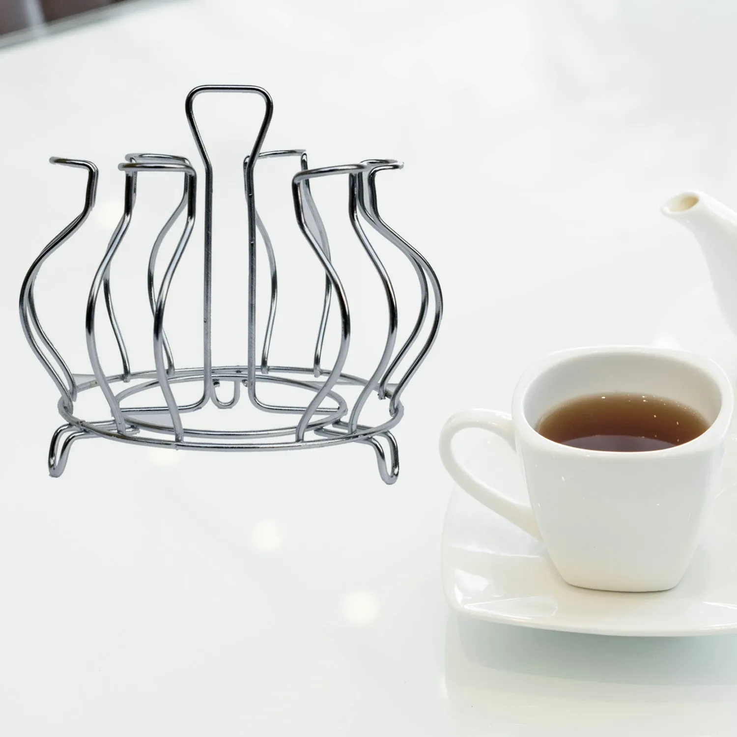 Stainless Steel Glass Holder Glass Hanging Organizer for Kitchen Bars Pubs (MOQ :- 2 Pc)