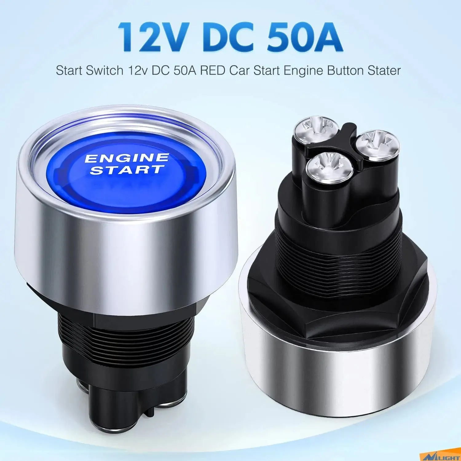 Start Engine Button Switch Blue