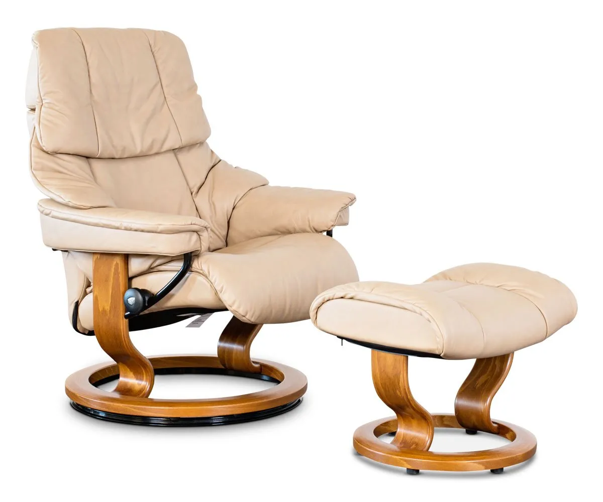 Stressless® Reno Recliner & Ottoman