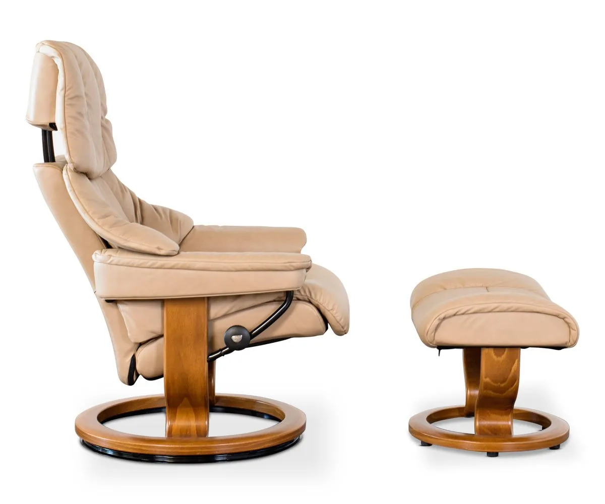 Stressless® Reno Recliner & Ottoman