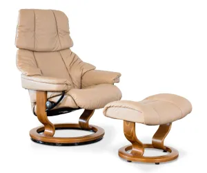 Stressless® Reno Recliner & Ottoman