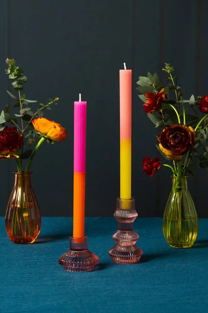 Talking Tables 2 Tone Pink Dinner Candles
