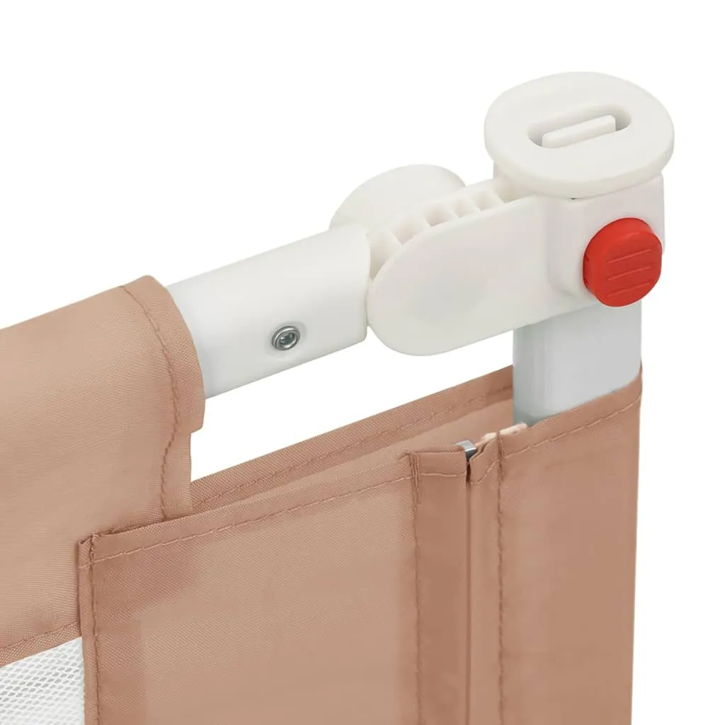 Toddler Safety Bed Rail Taupe 140x25 cm Fabric