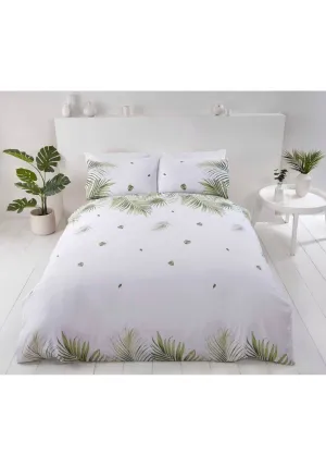 Tropics Duvet Cover Set - White/Green
