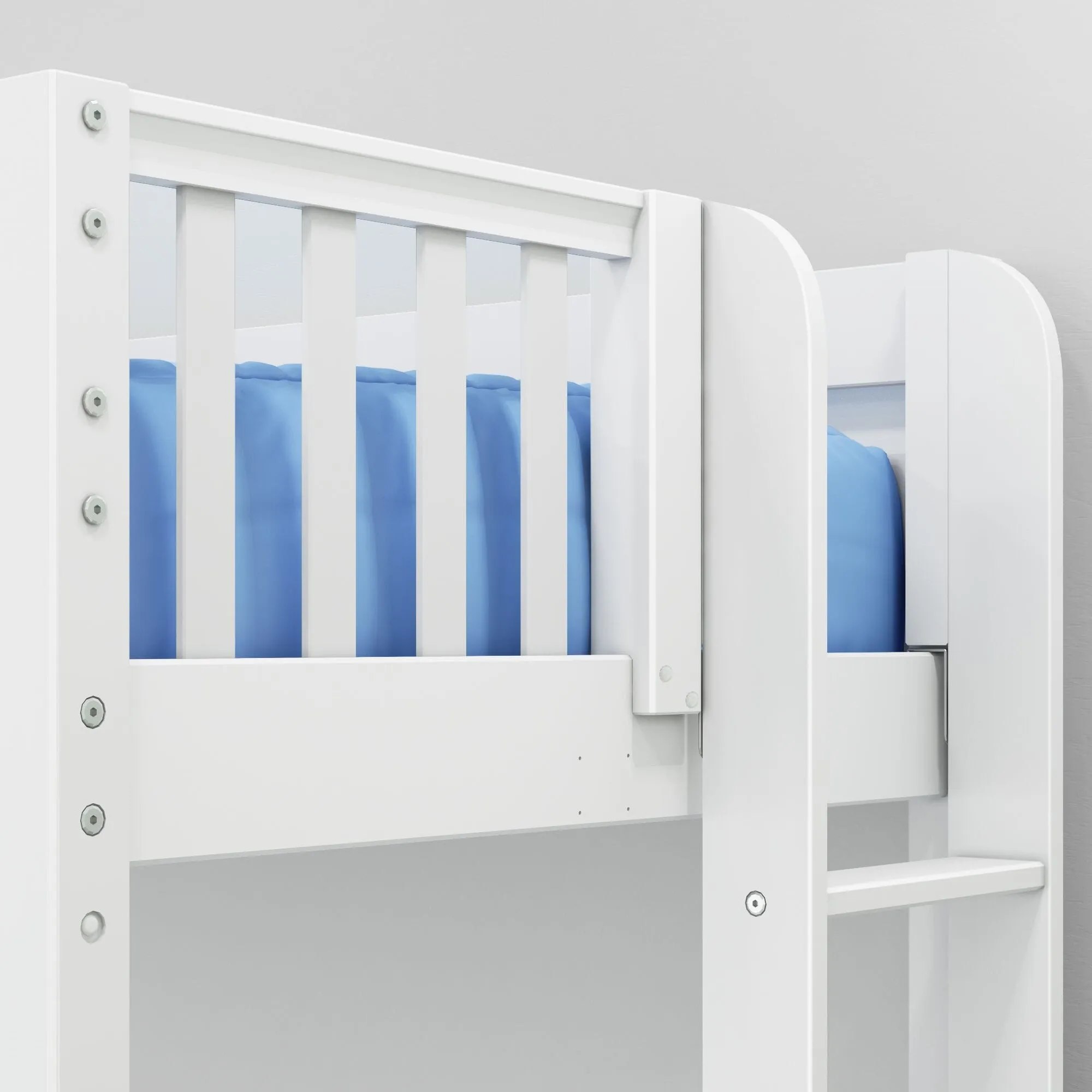 Twin Bunk Bed with Ladder on End
