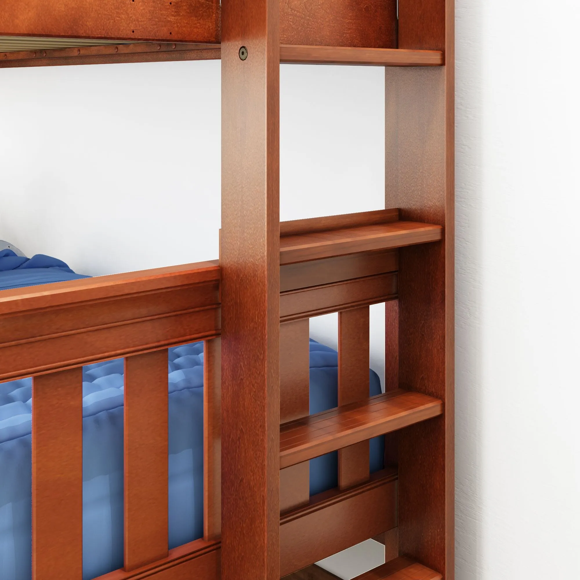 Twin Bunk Bed with Ladder on End