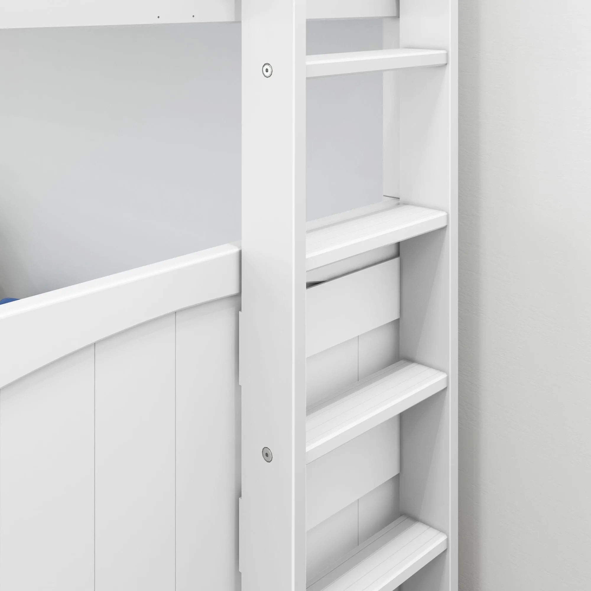 Twin Bunk Bed with Ladder on End