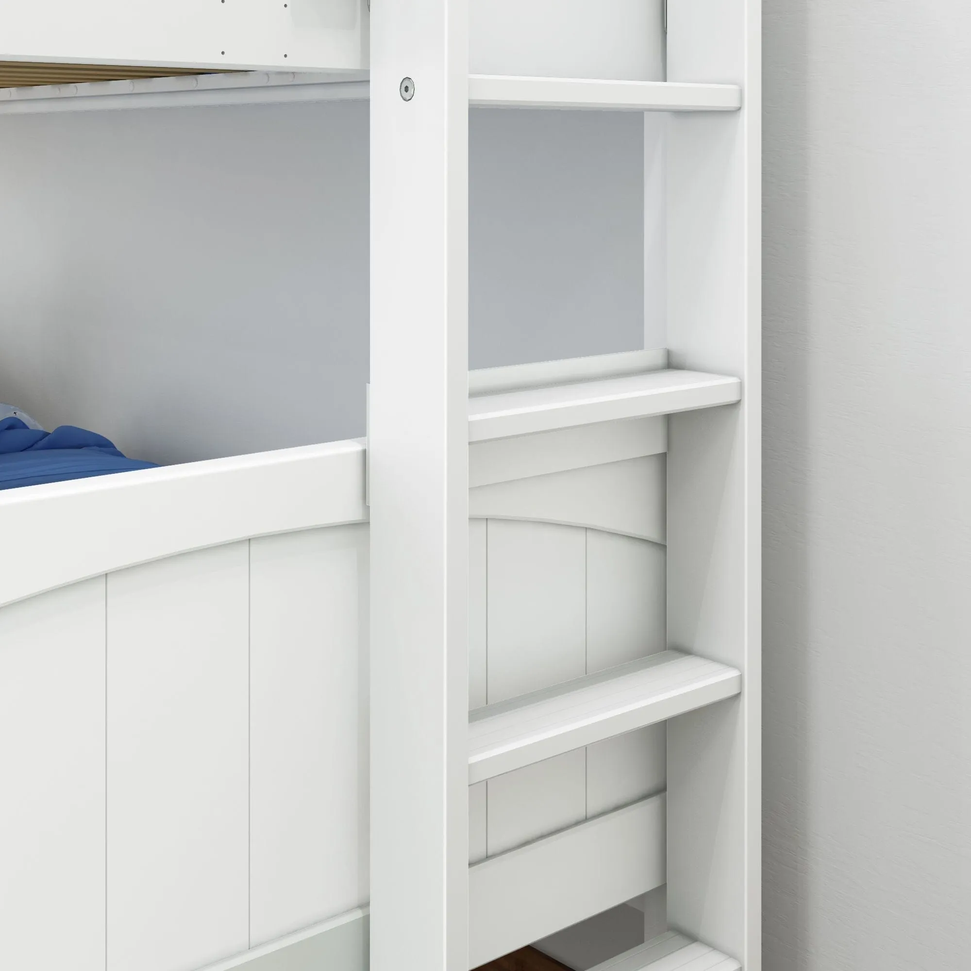 Twin Bunk Bed with Ladder on End