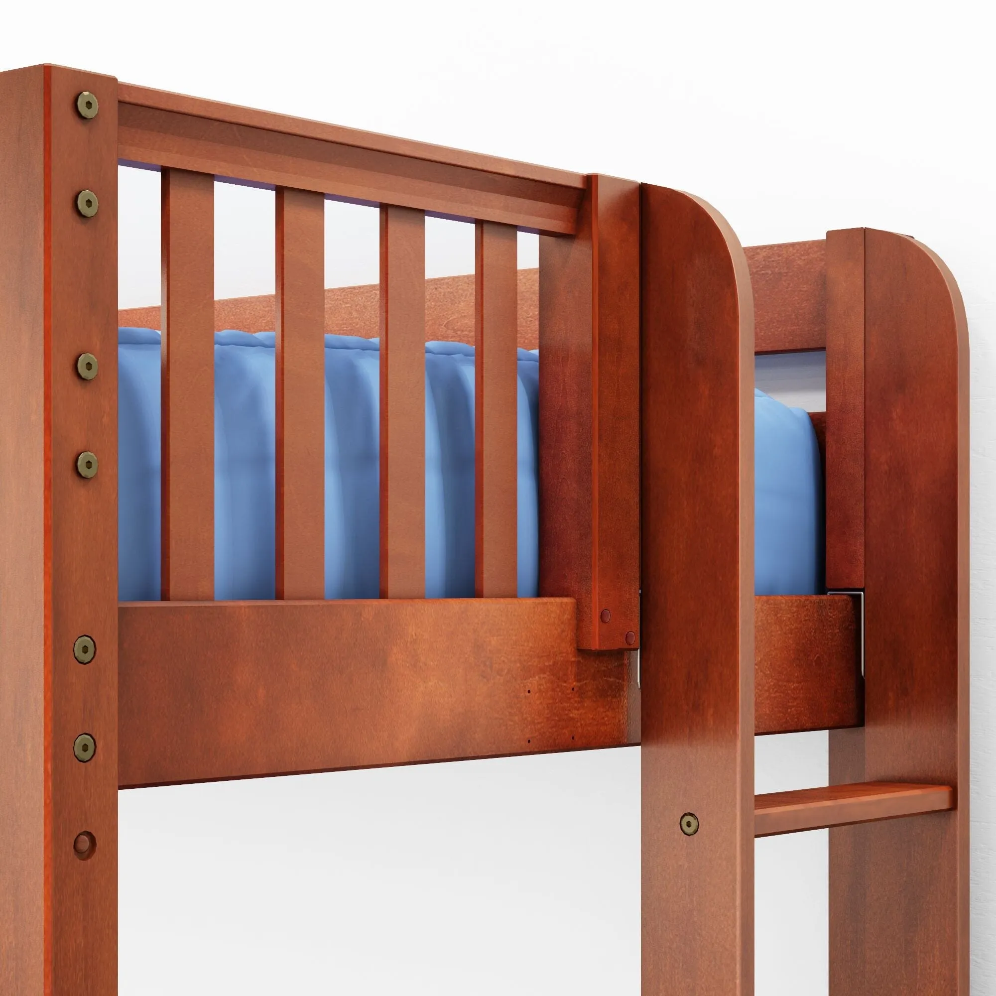 Twin Bunk Bed with Ladder on End