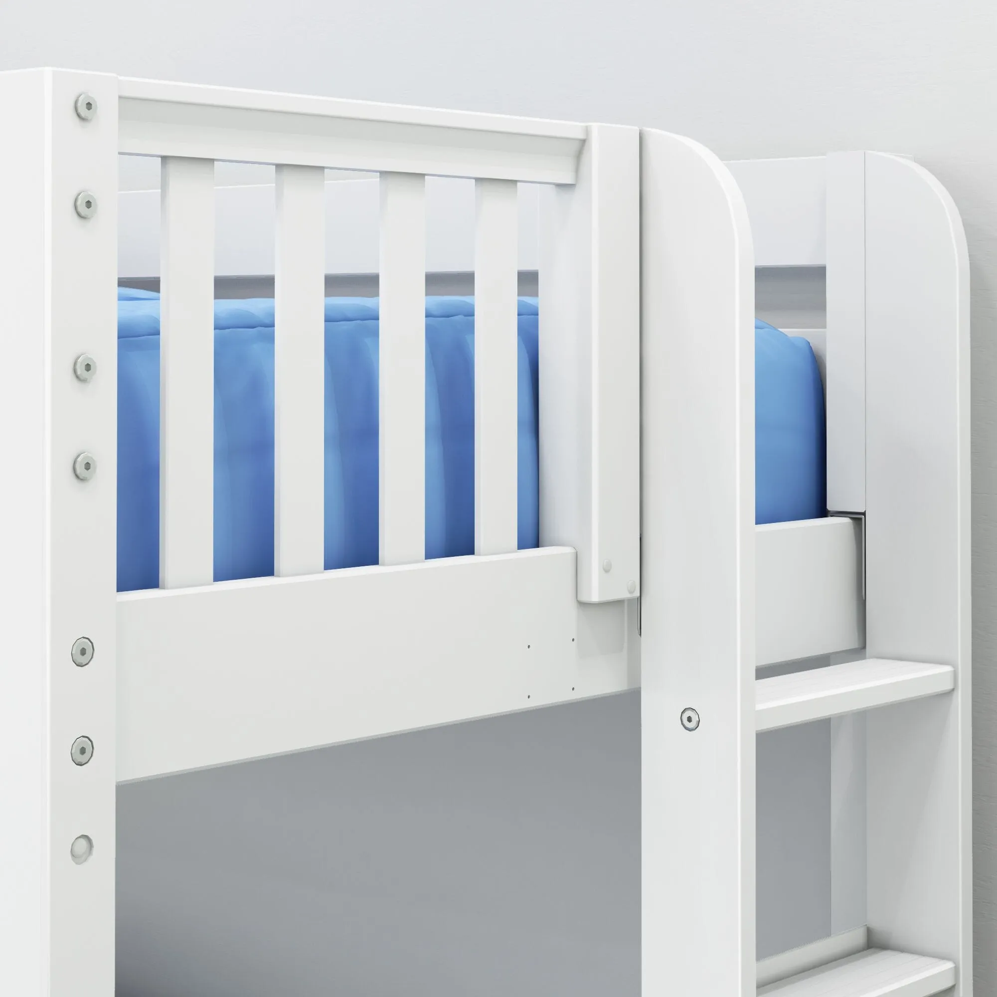 Twin Bunk Bed with Ladder on End