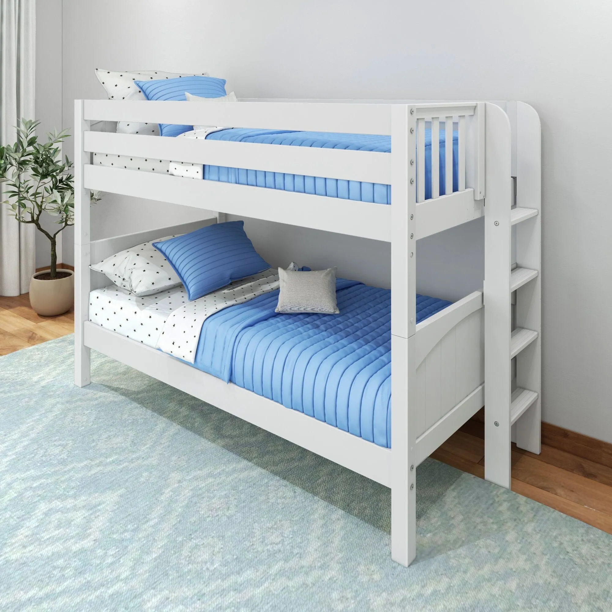 Twin Bunk Bed with Ladder on End