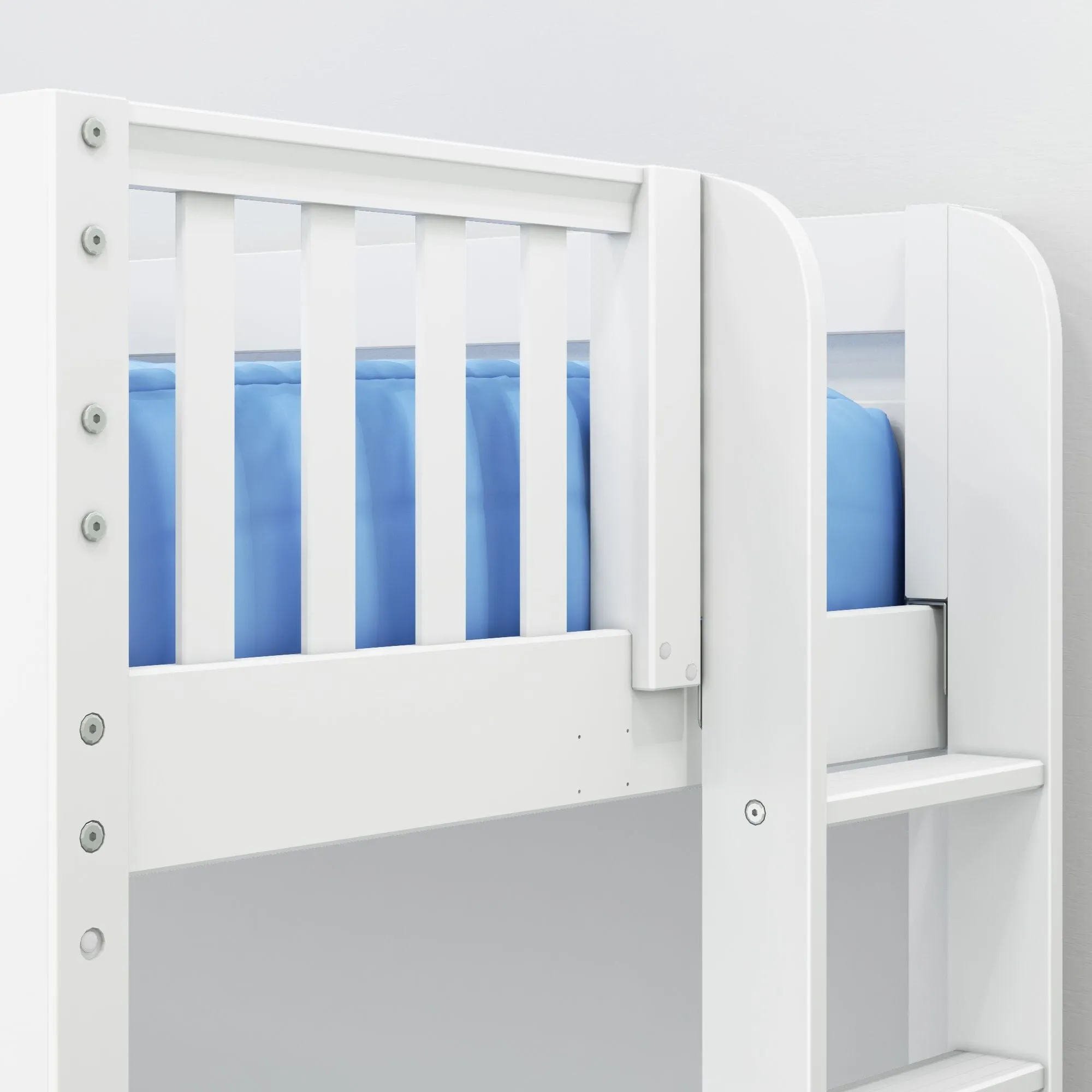 Twin Bunk Bed with Ladder on End