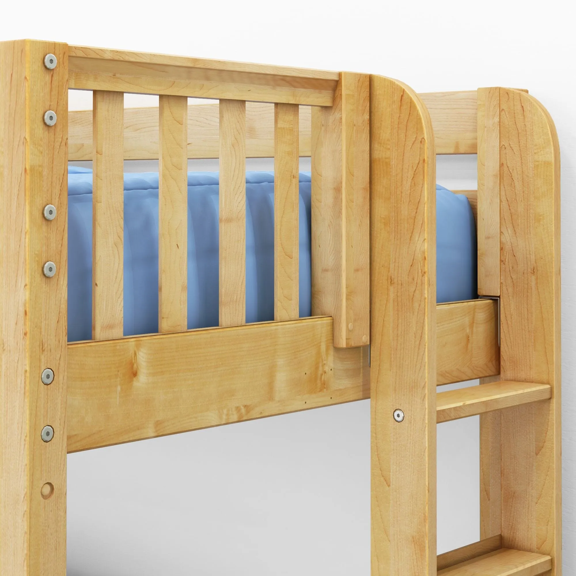 Twin Bunk Bed with Ladder on End