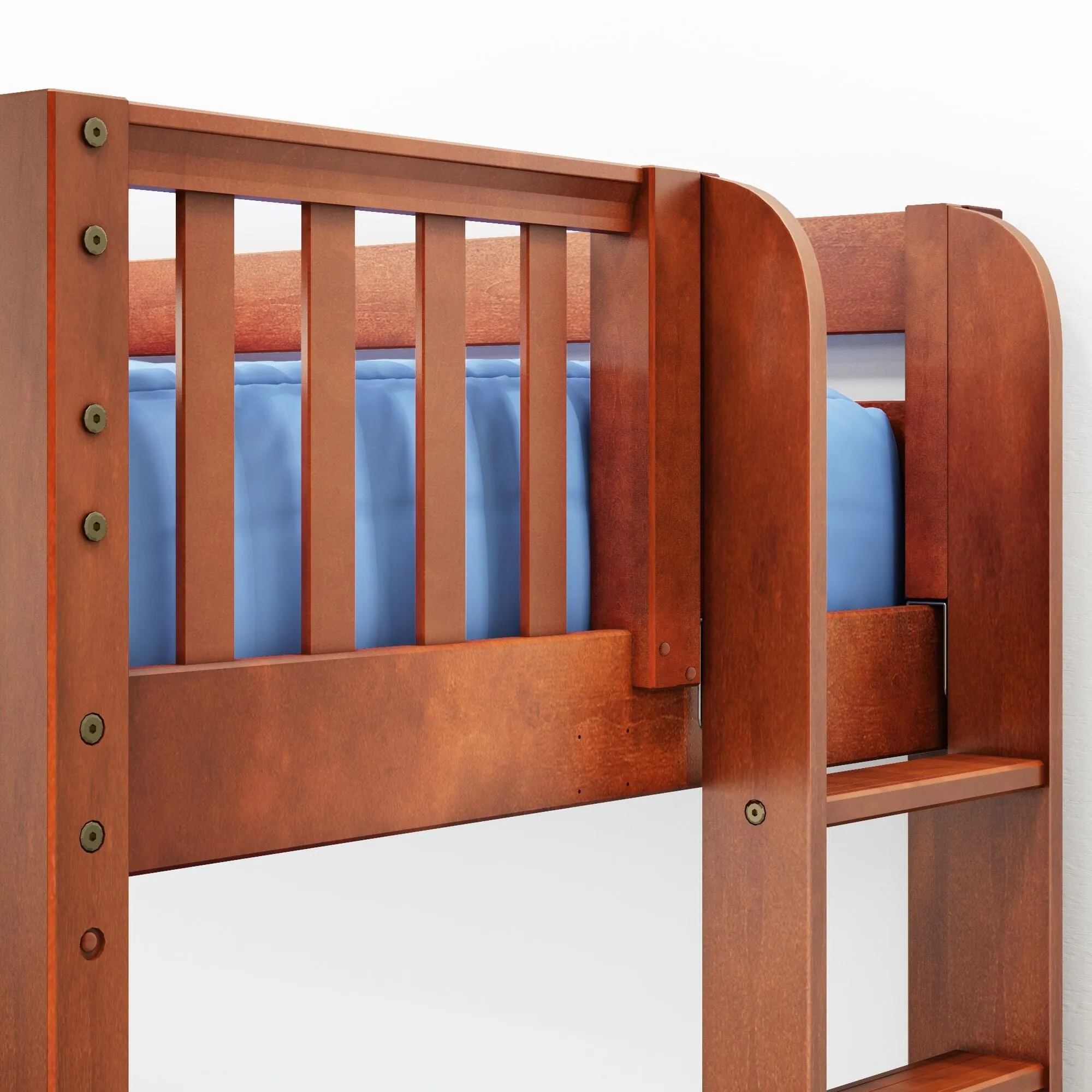 Twin Bunk Bed with Ladder on End