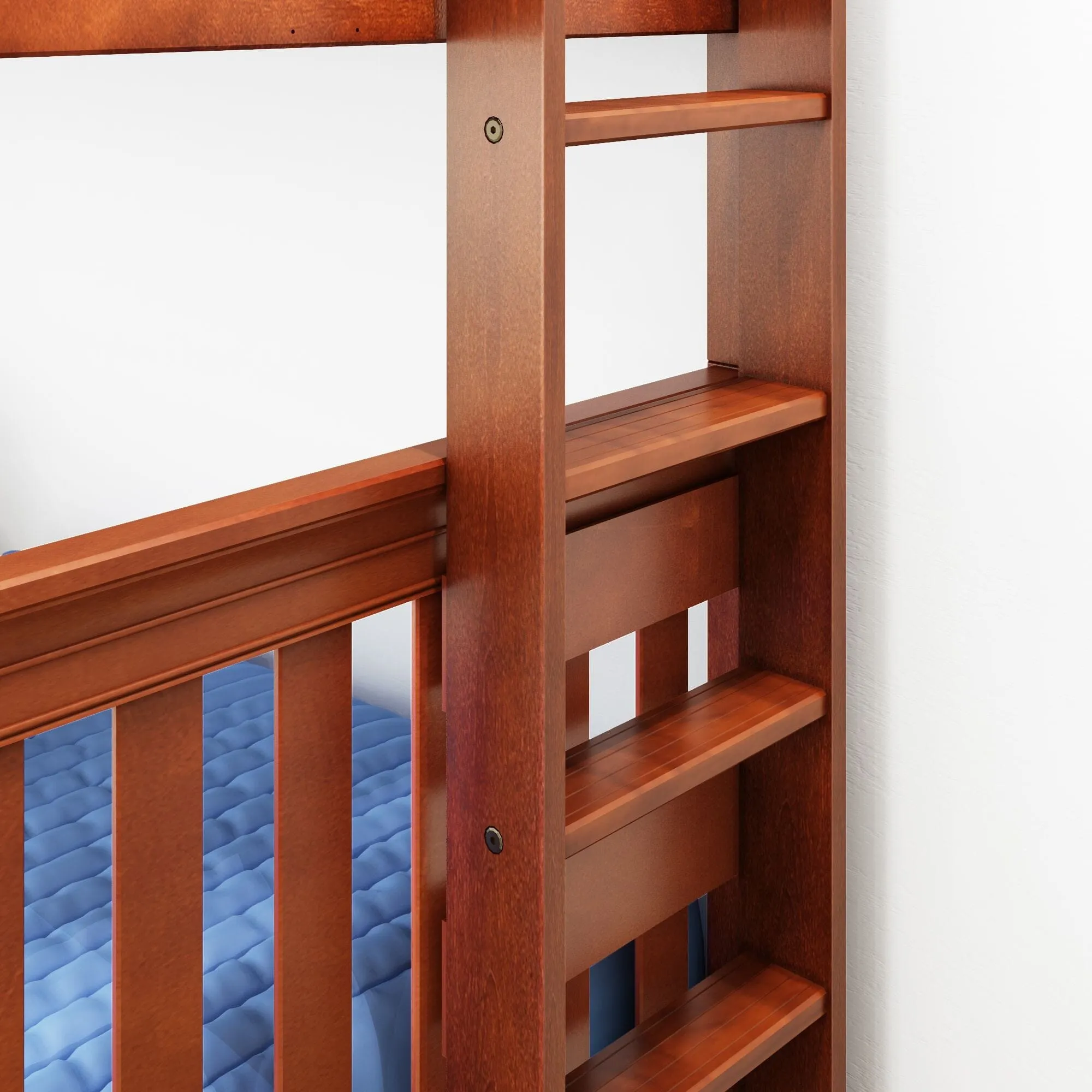 Twin Bunk Bed with Ladder on End