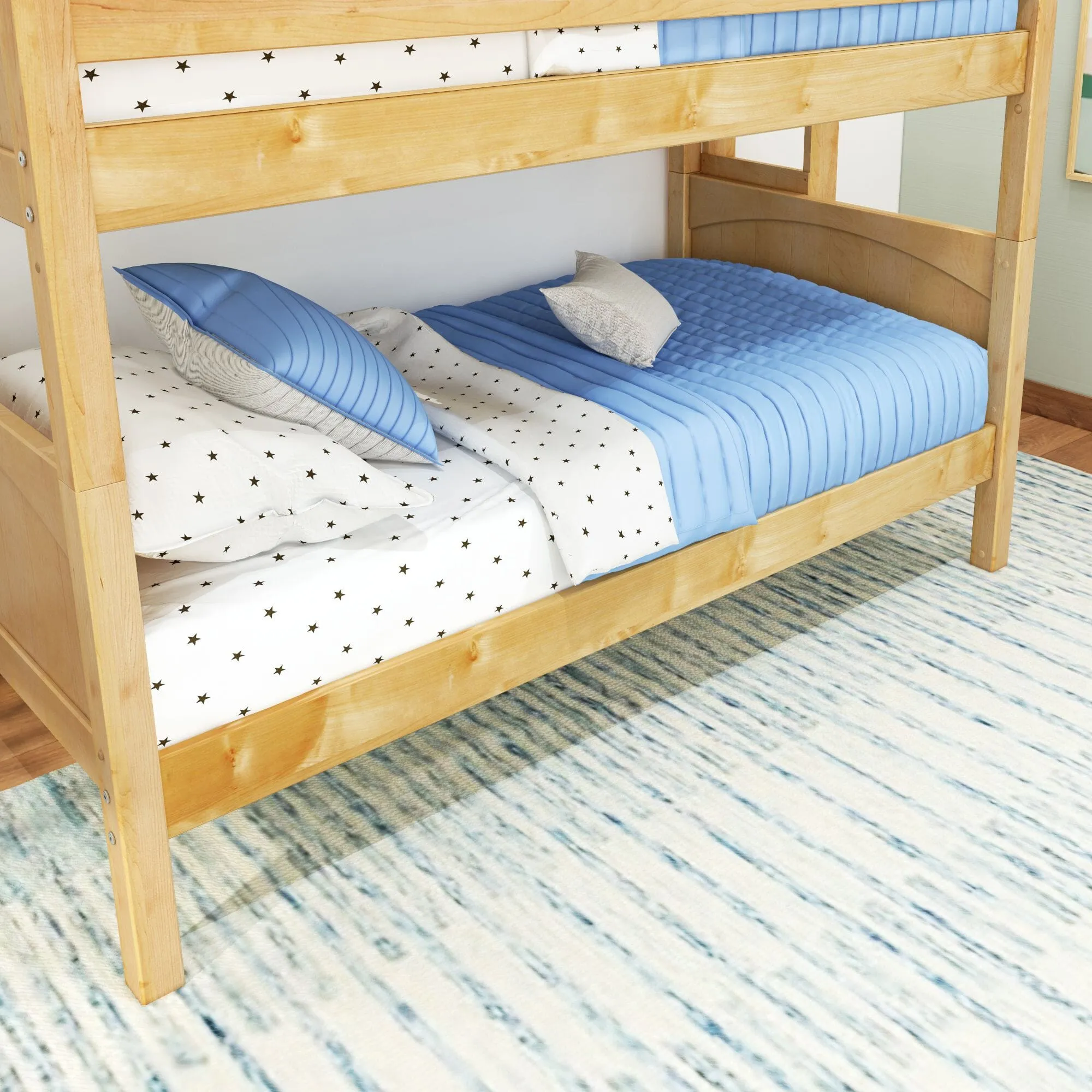 Twin Bunk Bed with Ladder on End