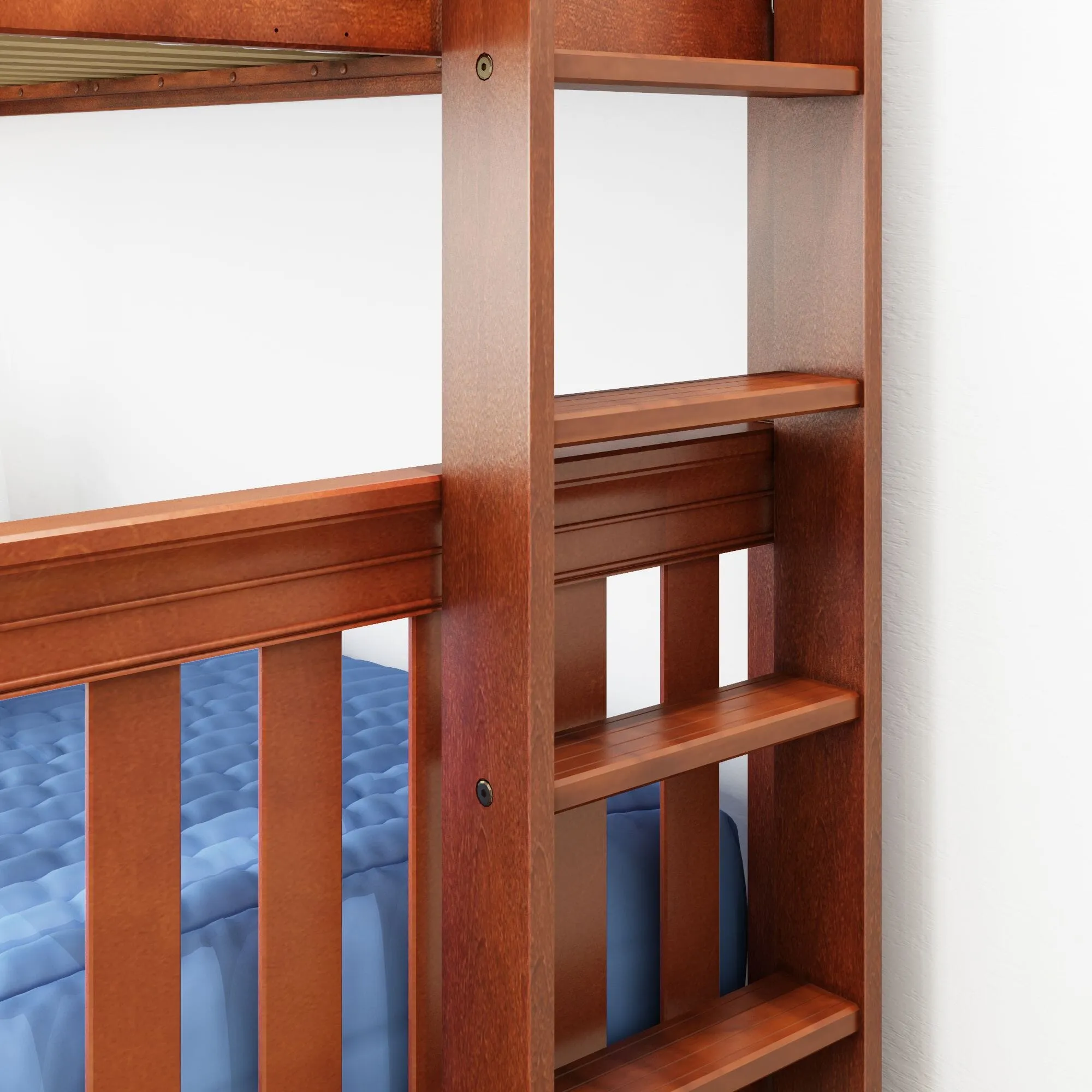 Twin Bunk Bed with Ladder on End