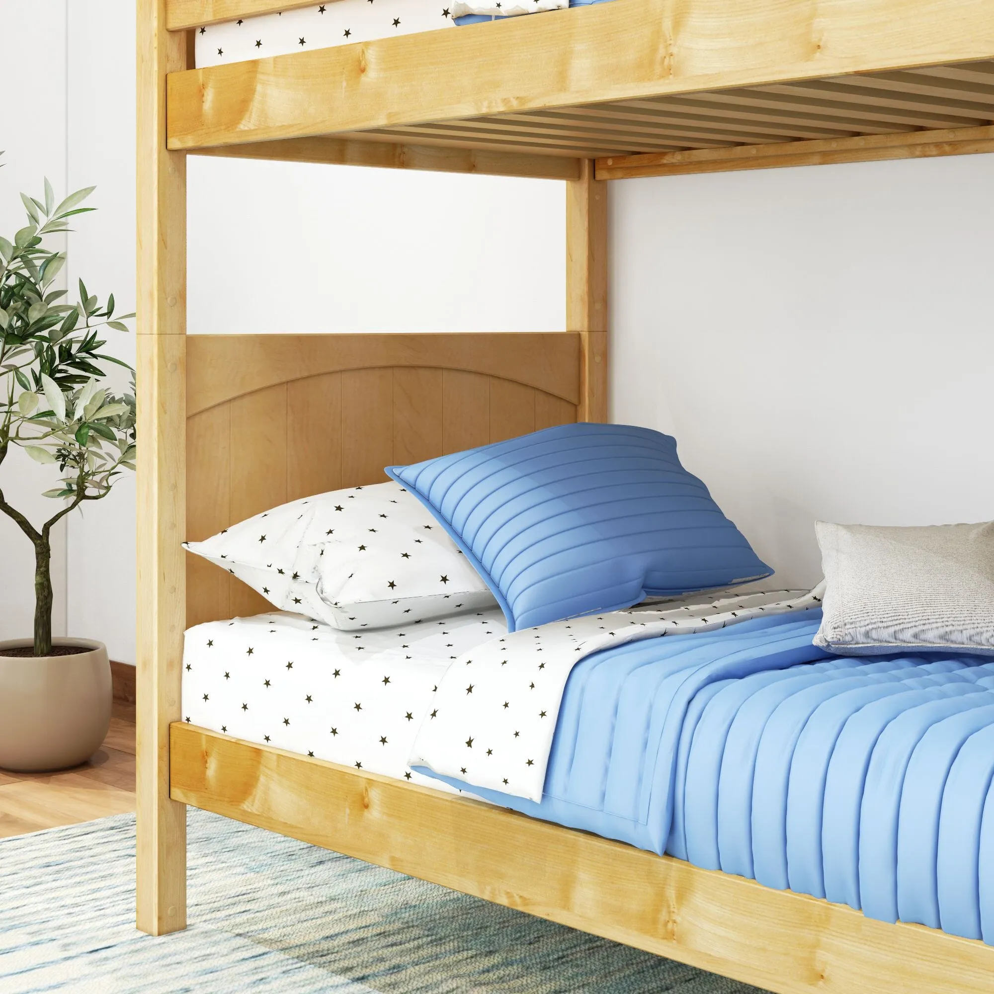 Twin Bunk Bed with Ladder on End