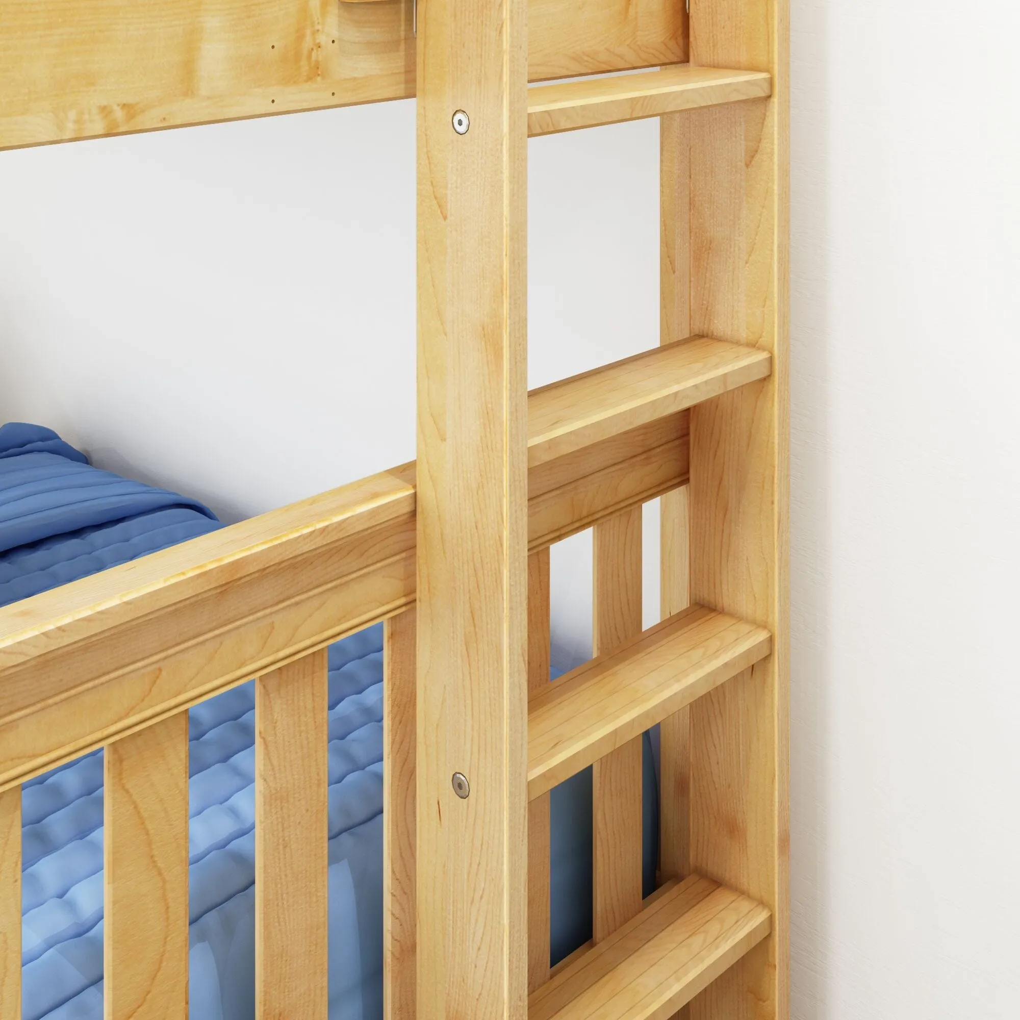 Twin Bunk Bed with Ladder on End