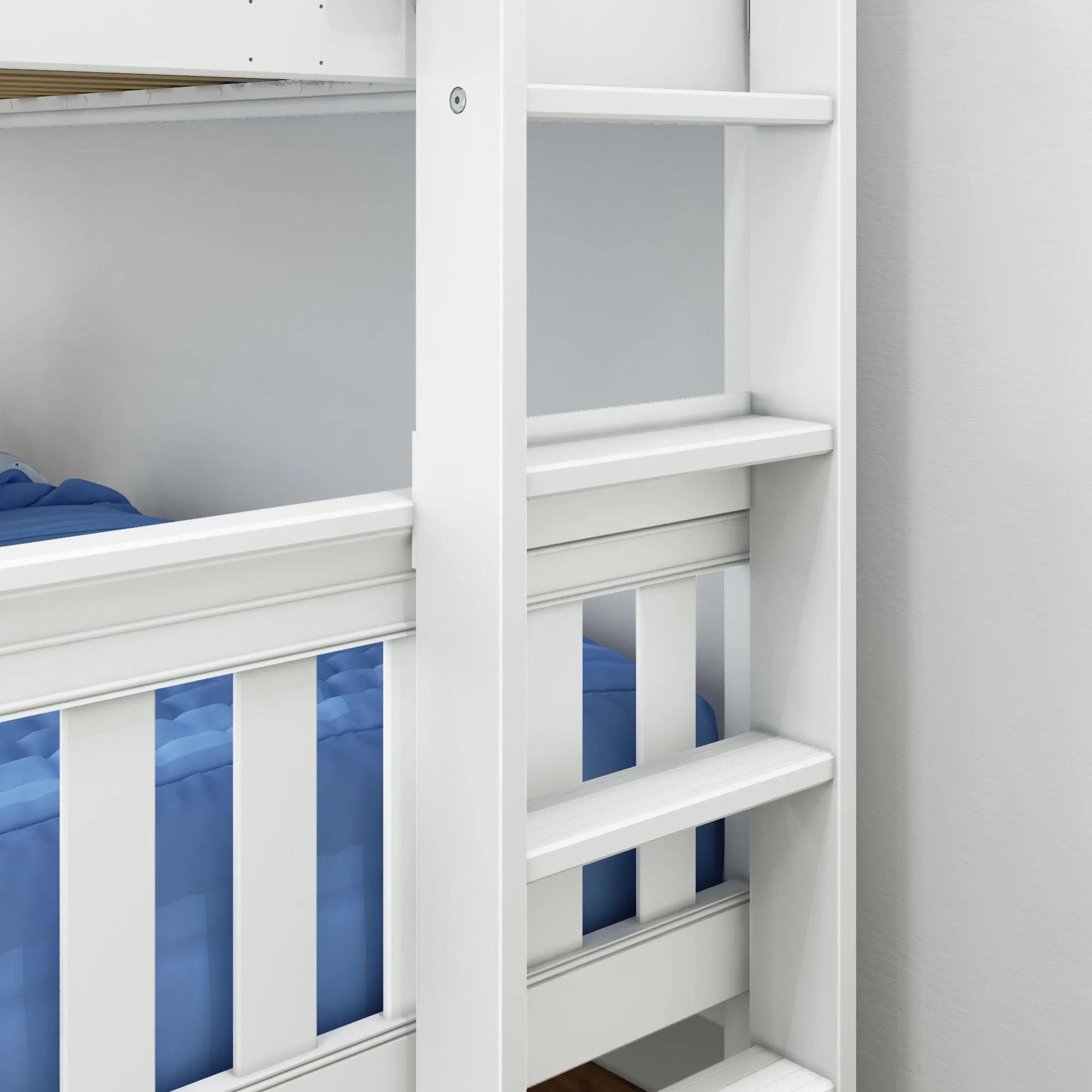 Twin Bunk Bed with Ladder on End