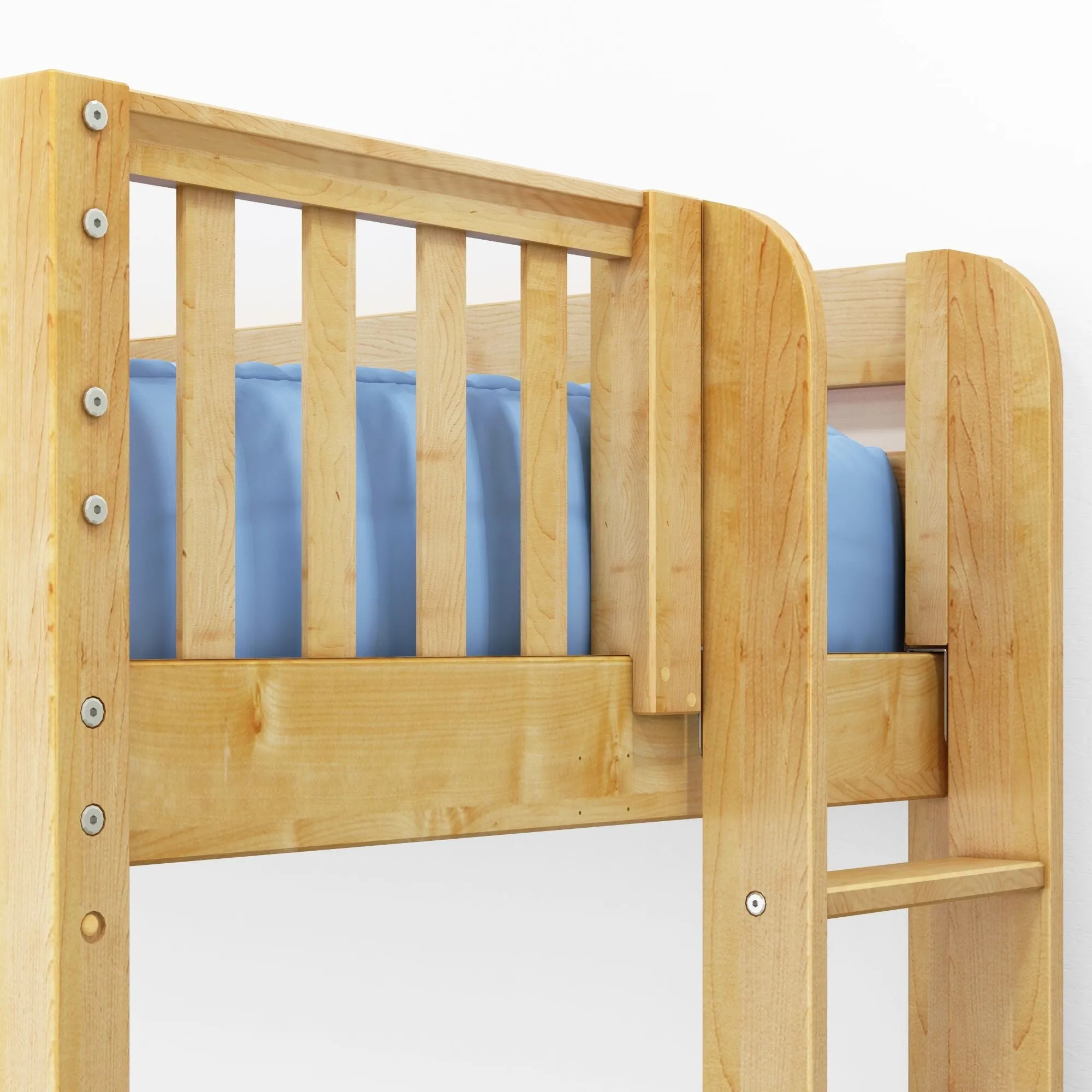 Twin Bunk Bed with Ladder on End