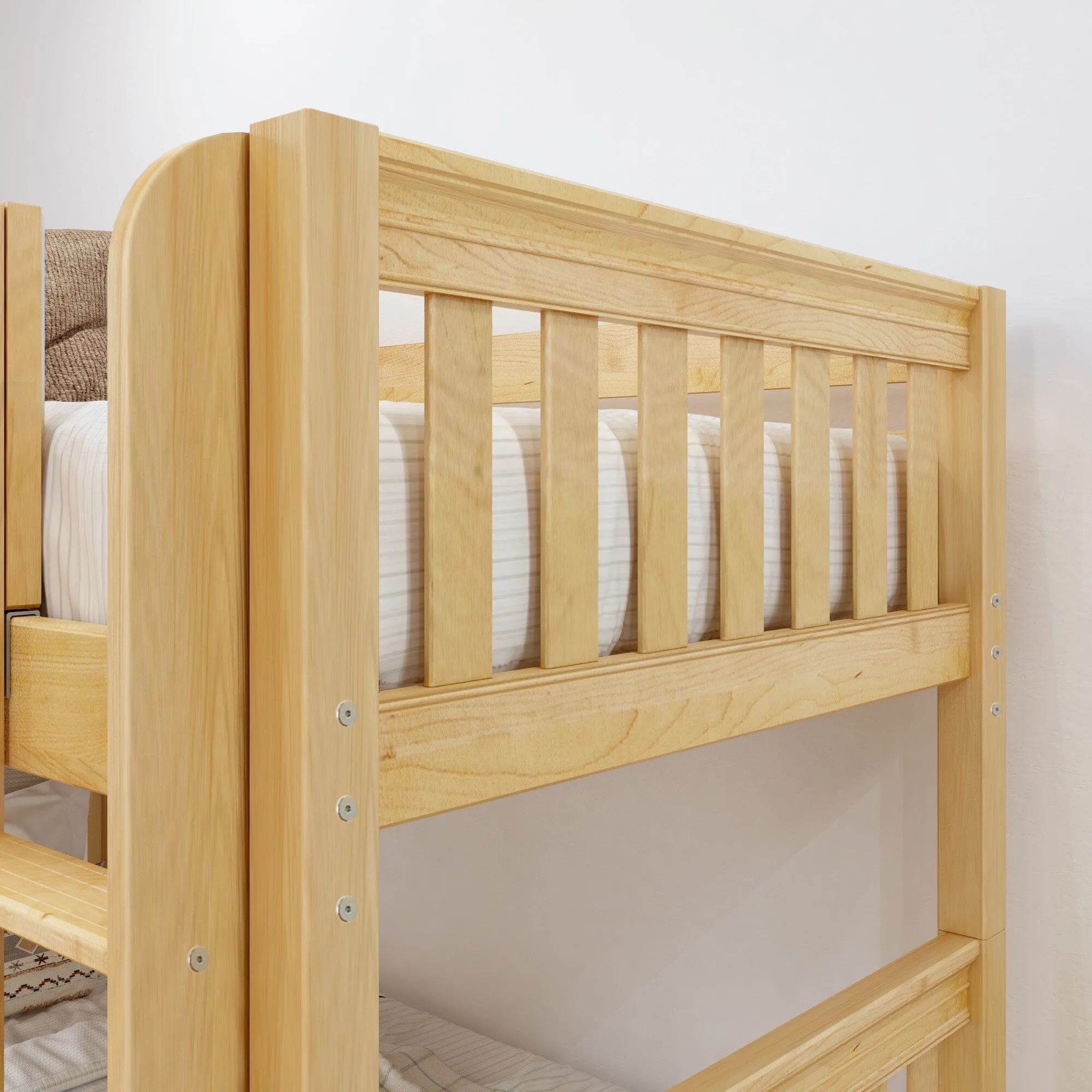 Twin Medium Bunk Bed with Stairs and Trundle Bed