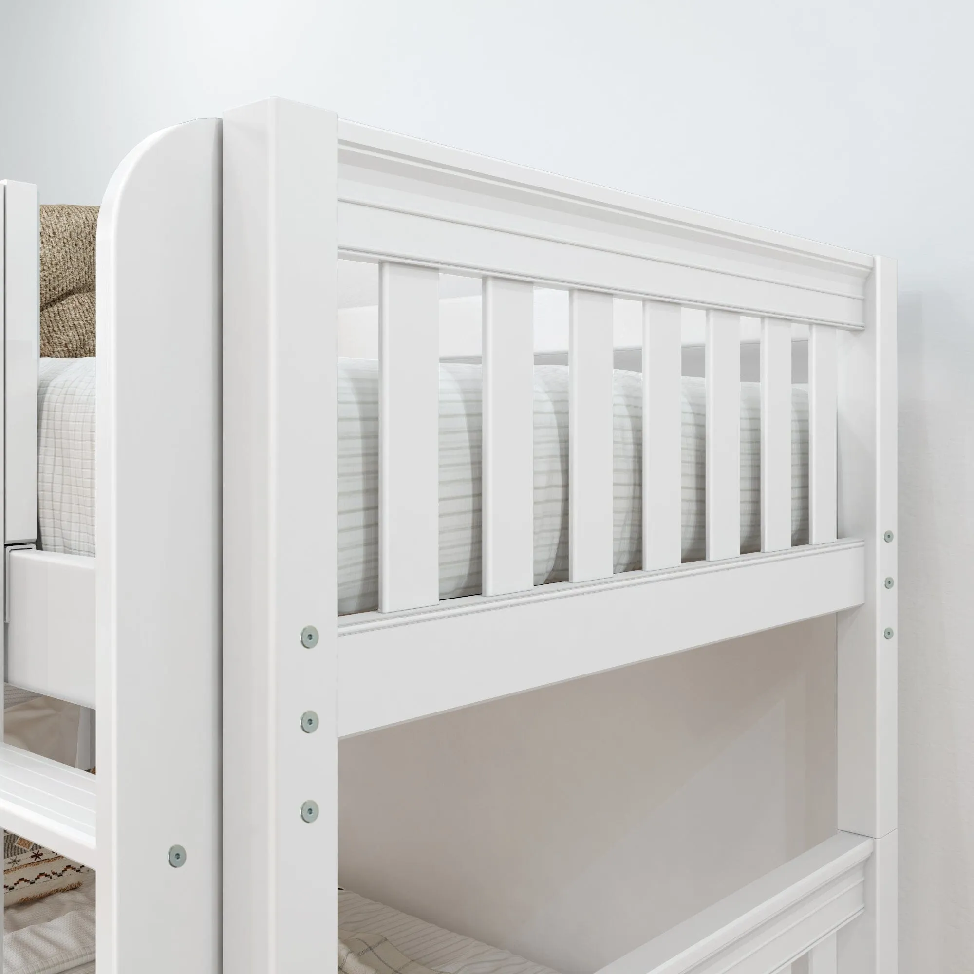 Twin Medium Bunk Bed with Stairs and Trundle Bed