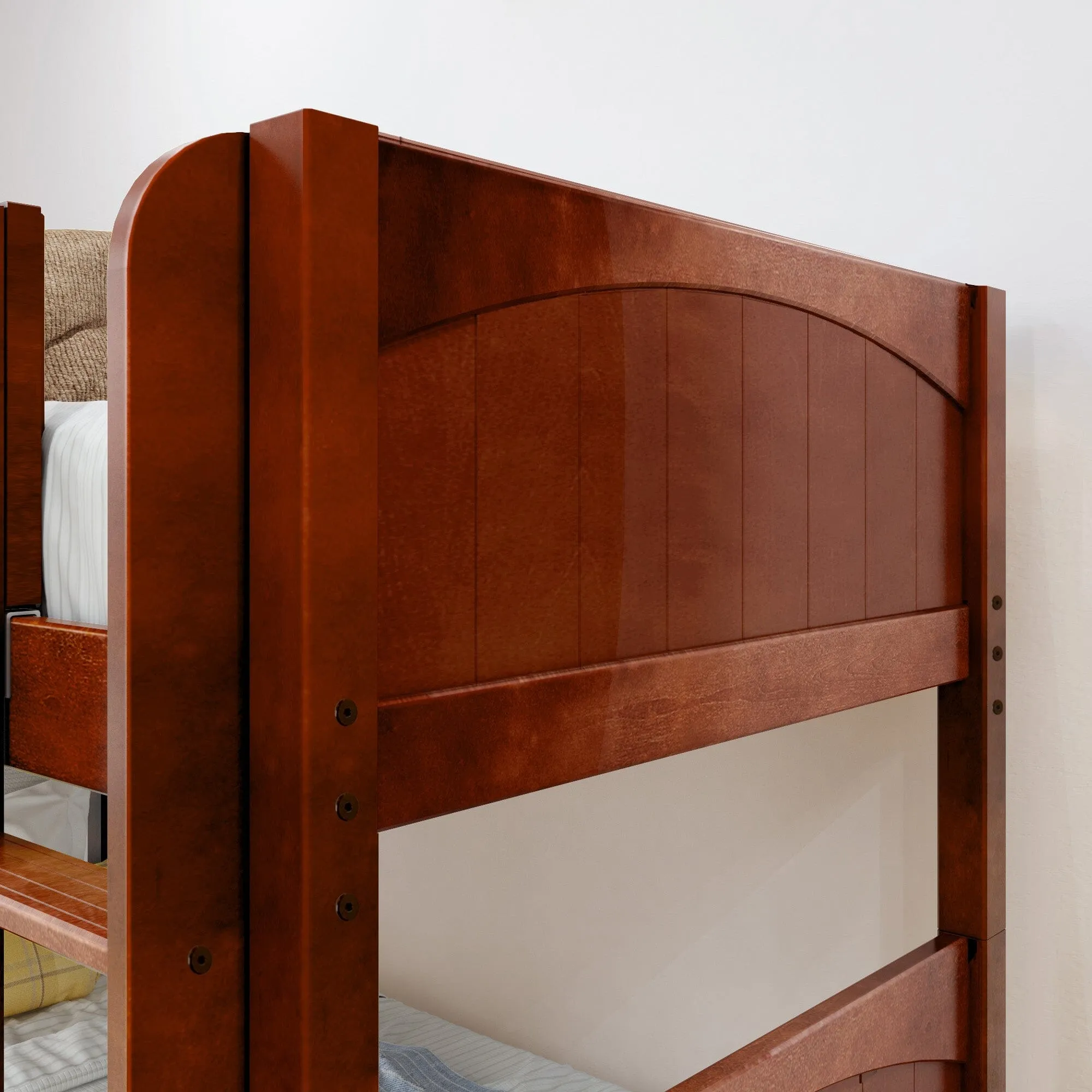 Twin Medium Bunk Bed with Stairs and Trundle Bed