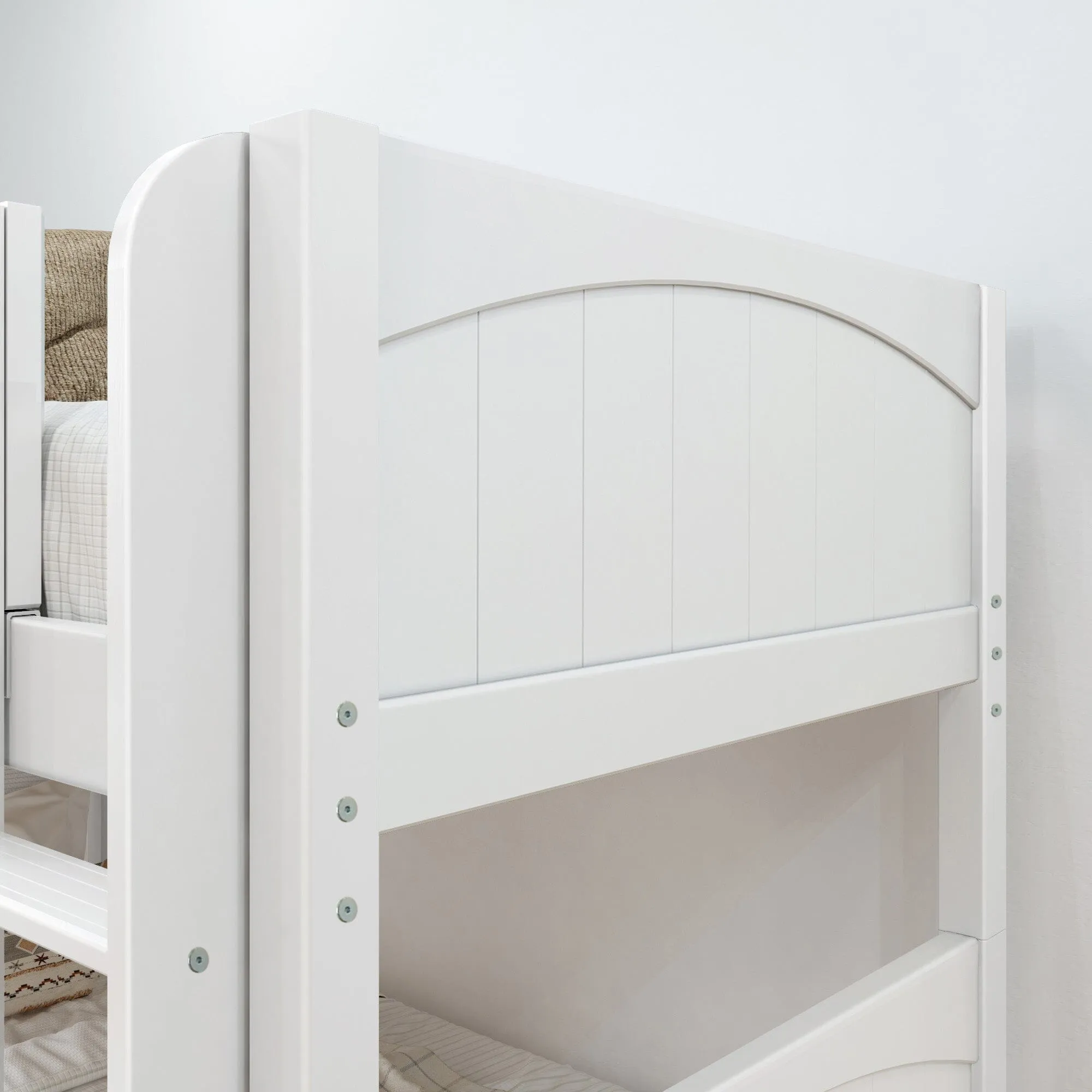 Twin Medium Bunk Bed with Stairs and Trundle Bed