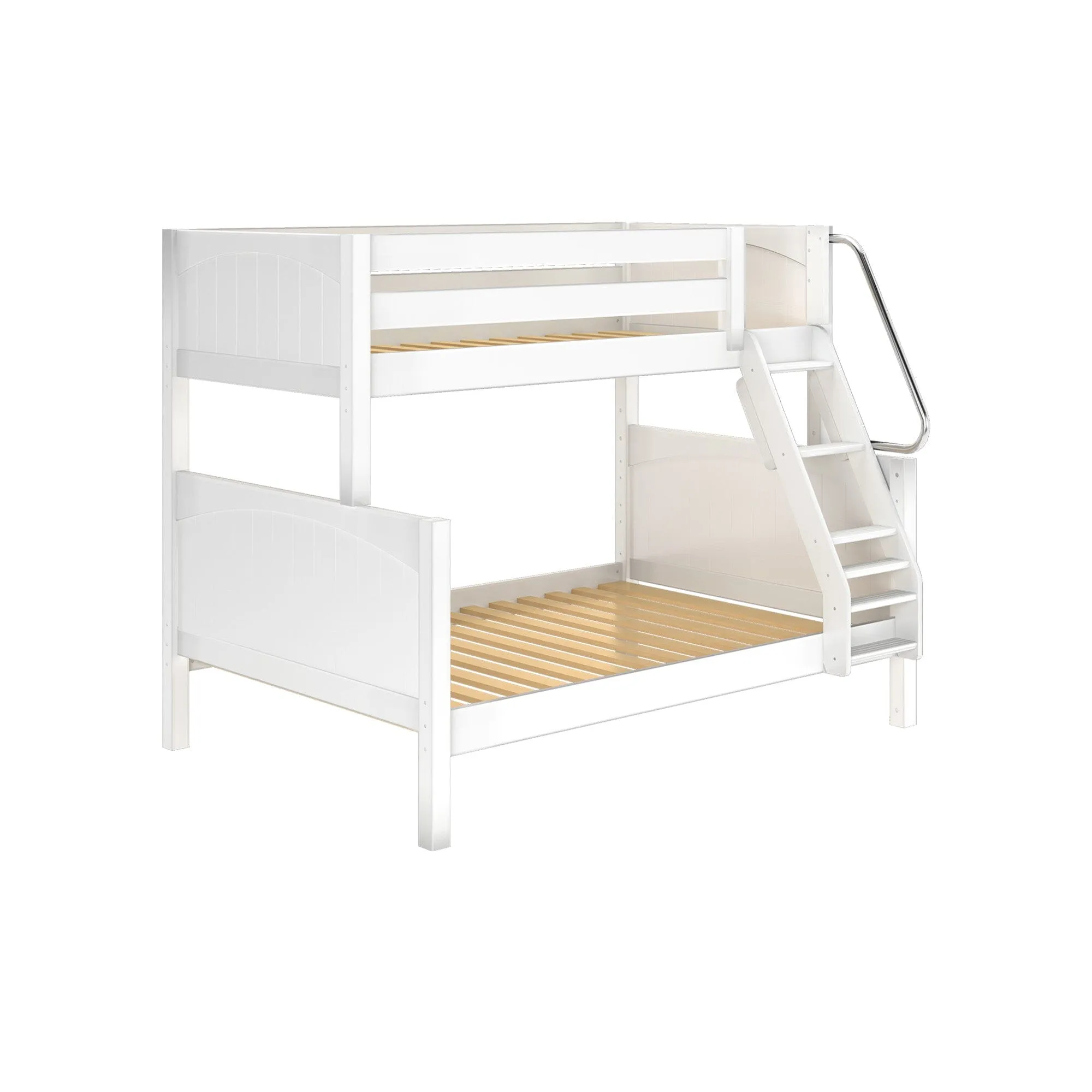 Twin over Full Medium Bunk Bed with Angled Ladder