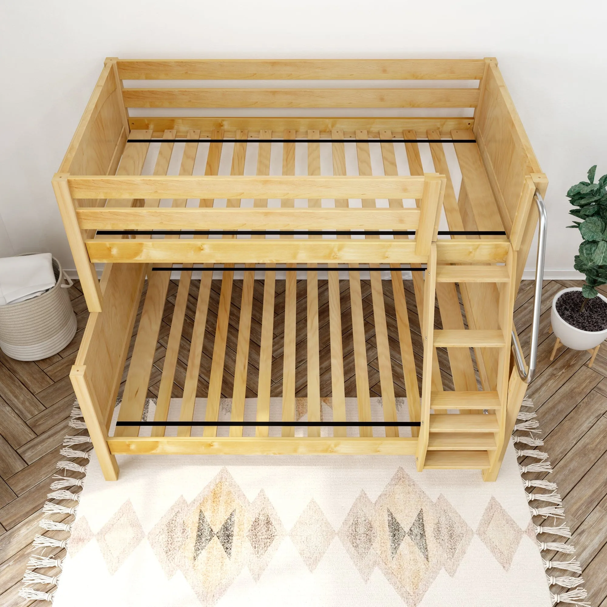 Twin over Full Medium Bunk Bed with Angled Ladder