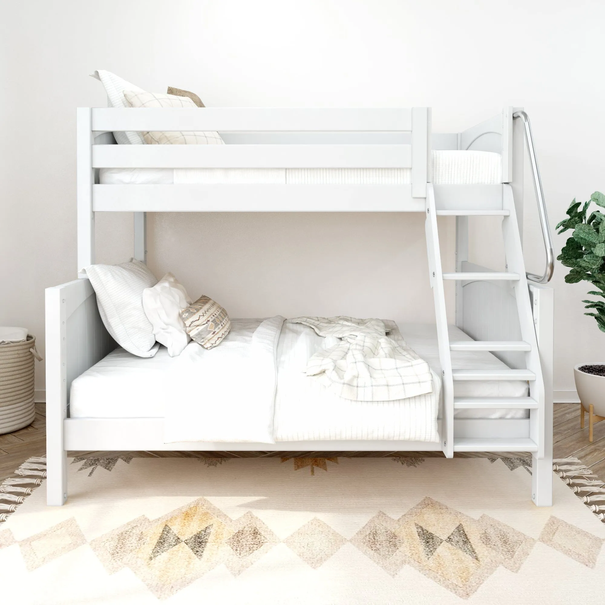 Twin over Full Medium Bunk Bed with Angled Ladder