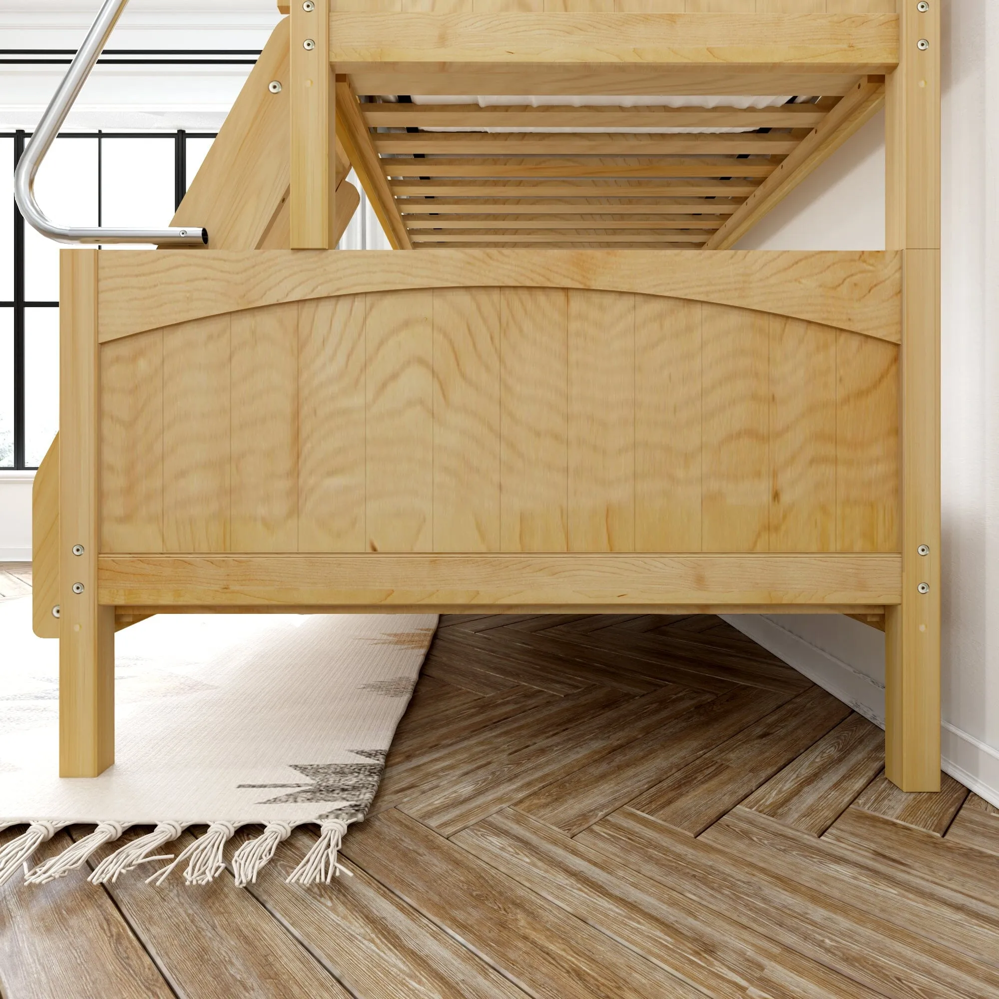 Twin over Full Medium Bunk Bed with Angled Ladder