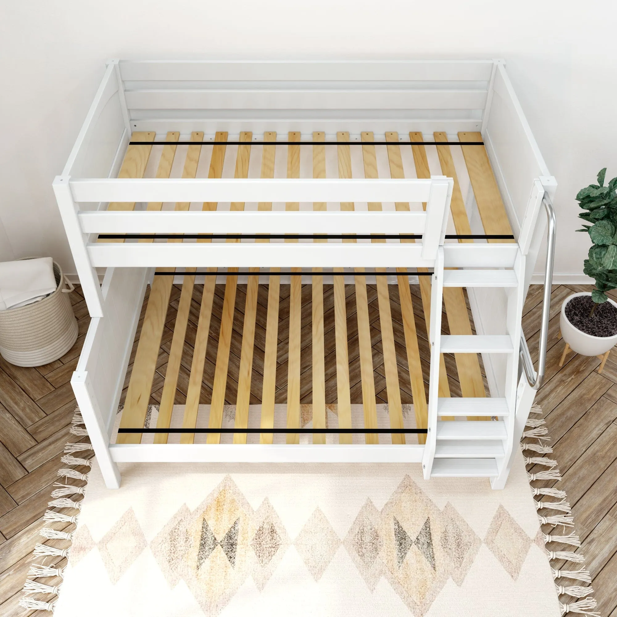 Twin over Full Medium Bunk Bed with Angled Ladder