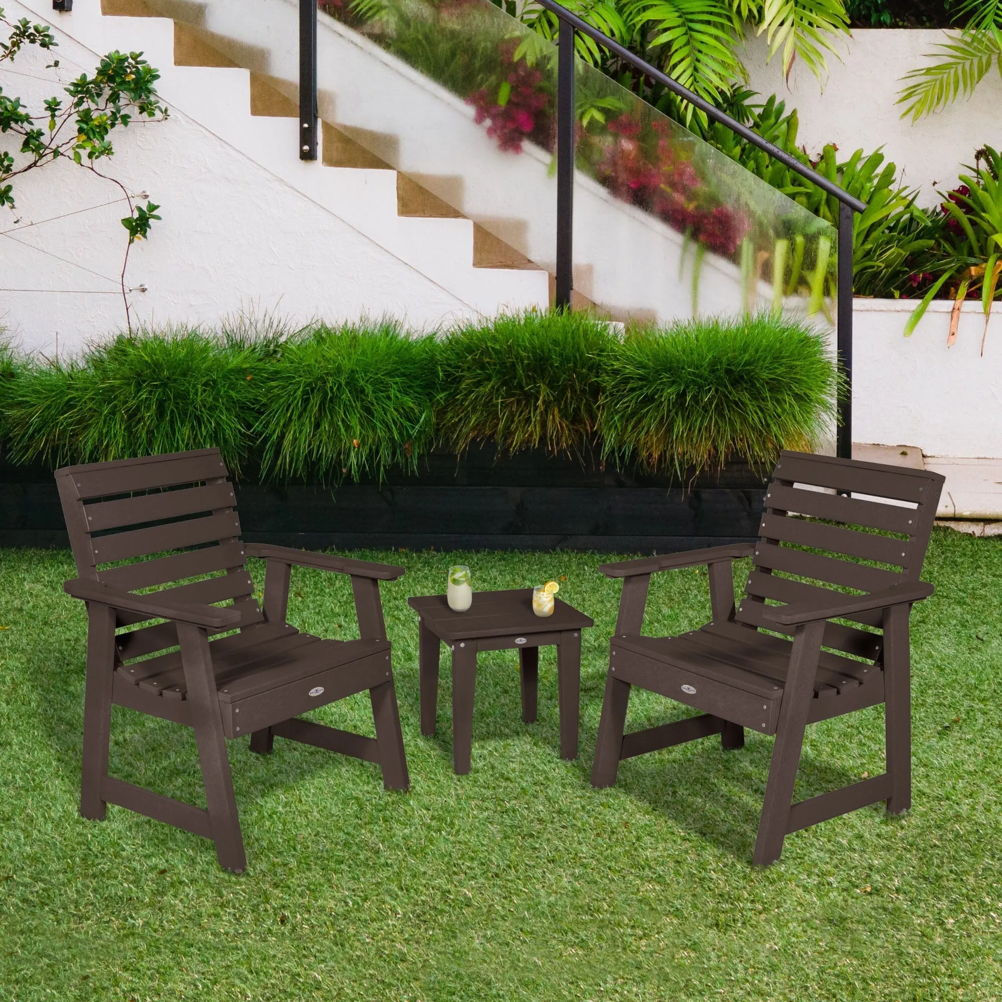 Two Riverside Garden Chairs and Side Table Set
