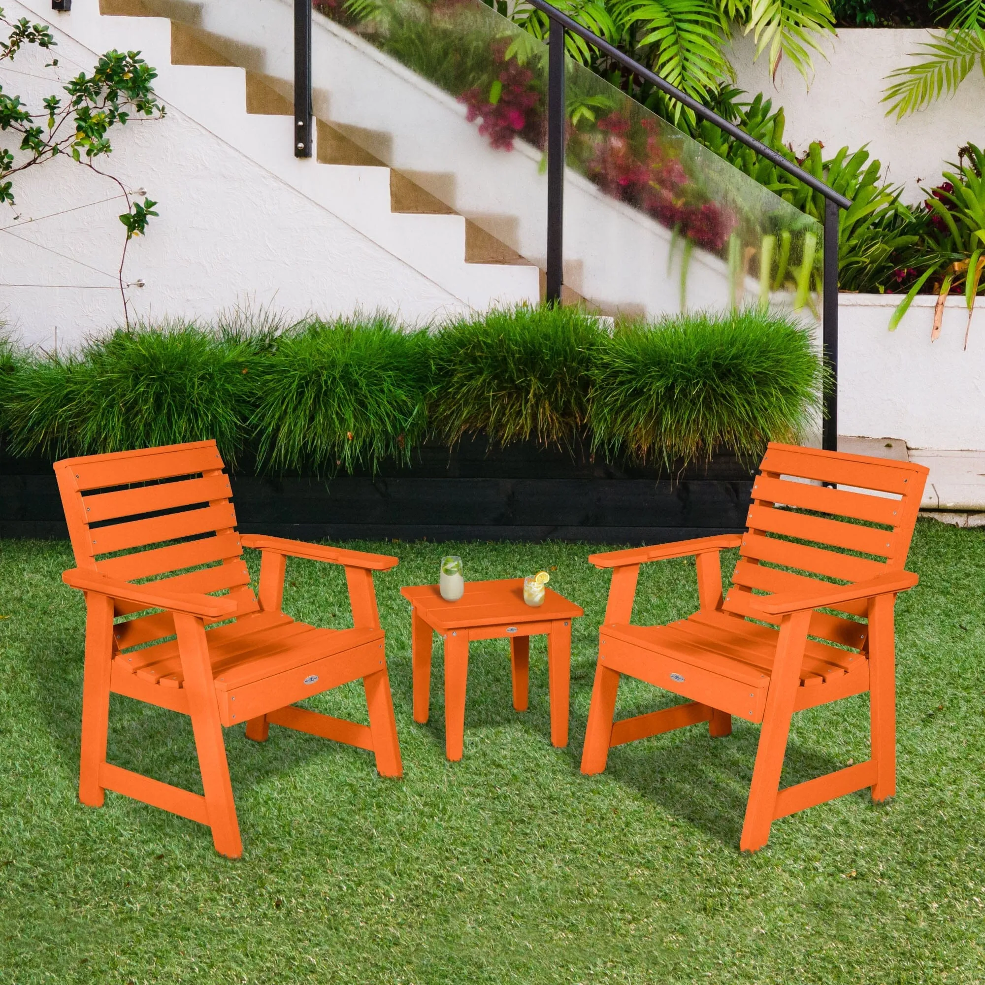 Two Riverside Garden Chairs and Side Table Set