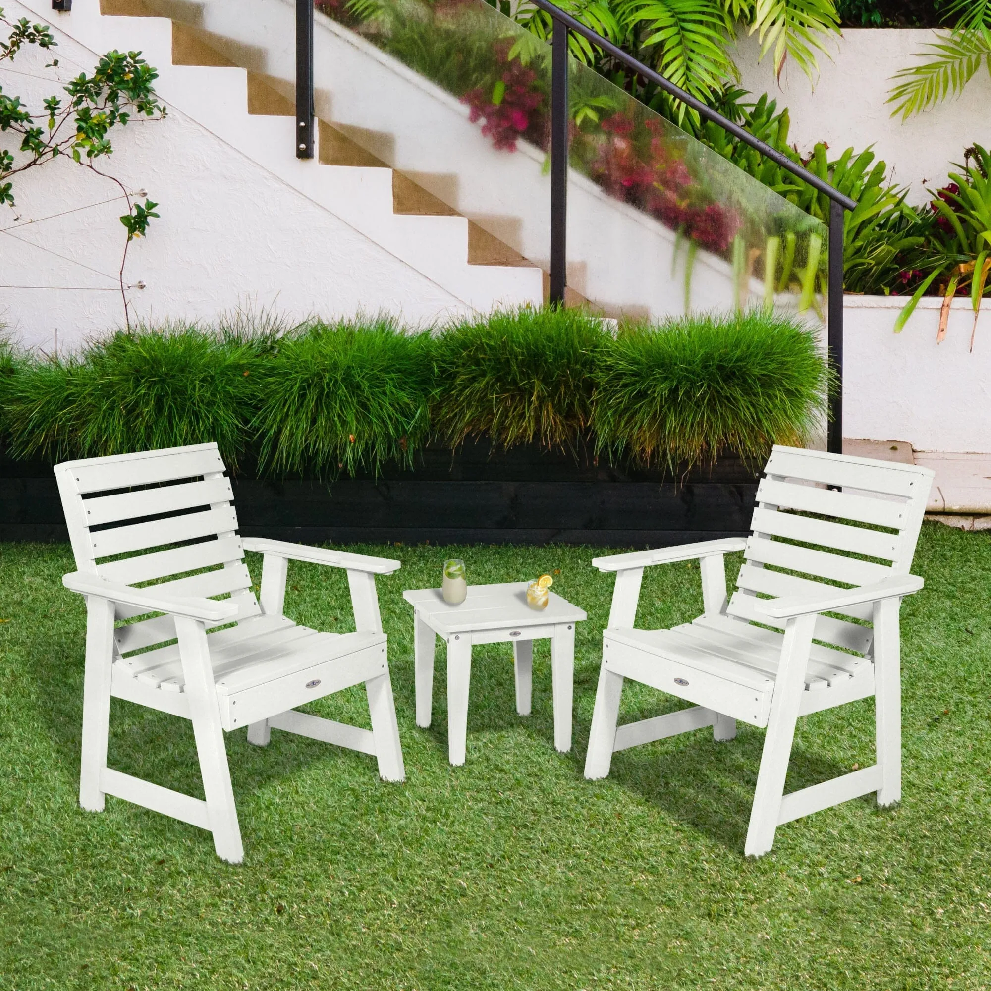Two Riverside Garden Chairs and Side Table Set