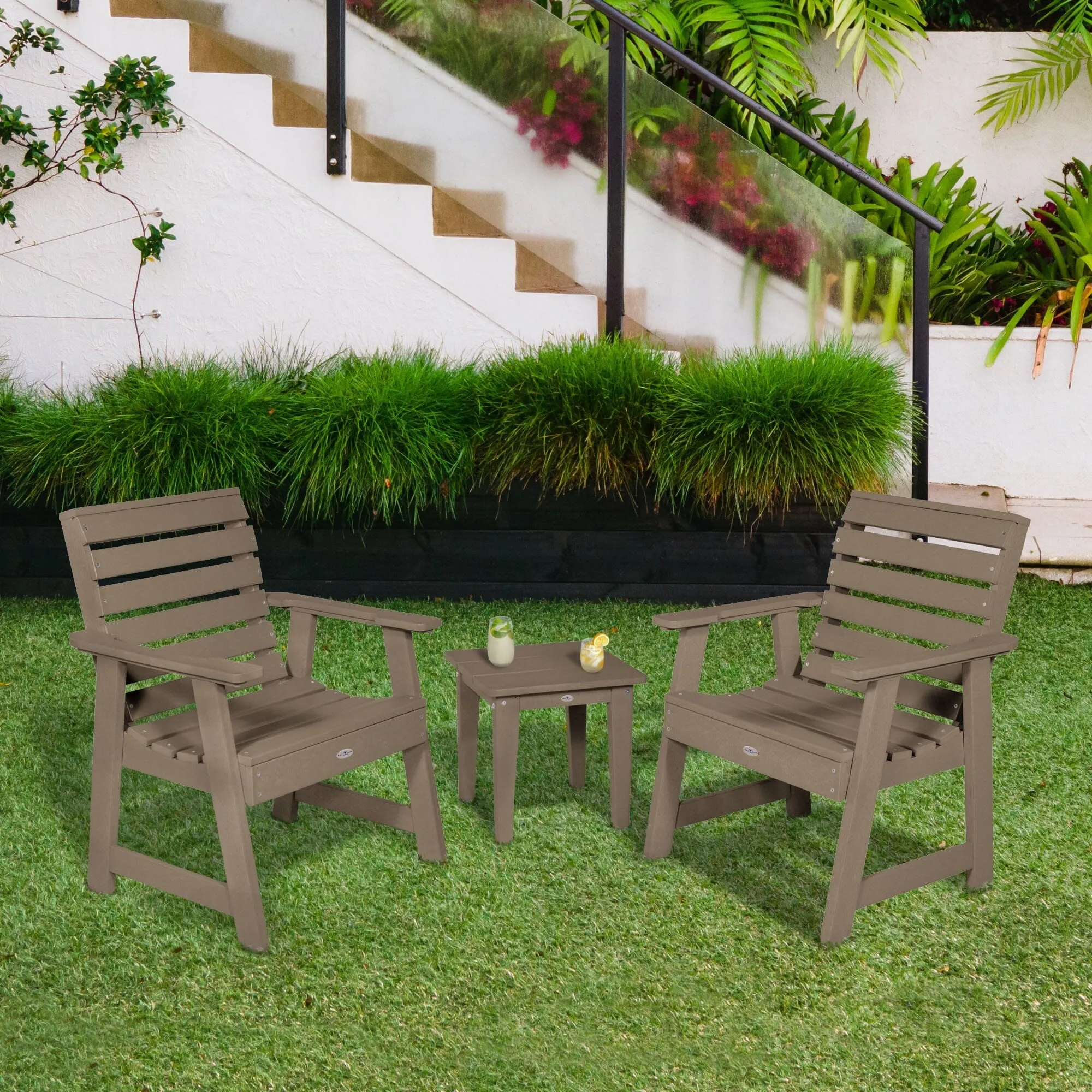 Two Riverside Garden Chairs and Side Table Set
