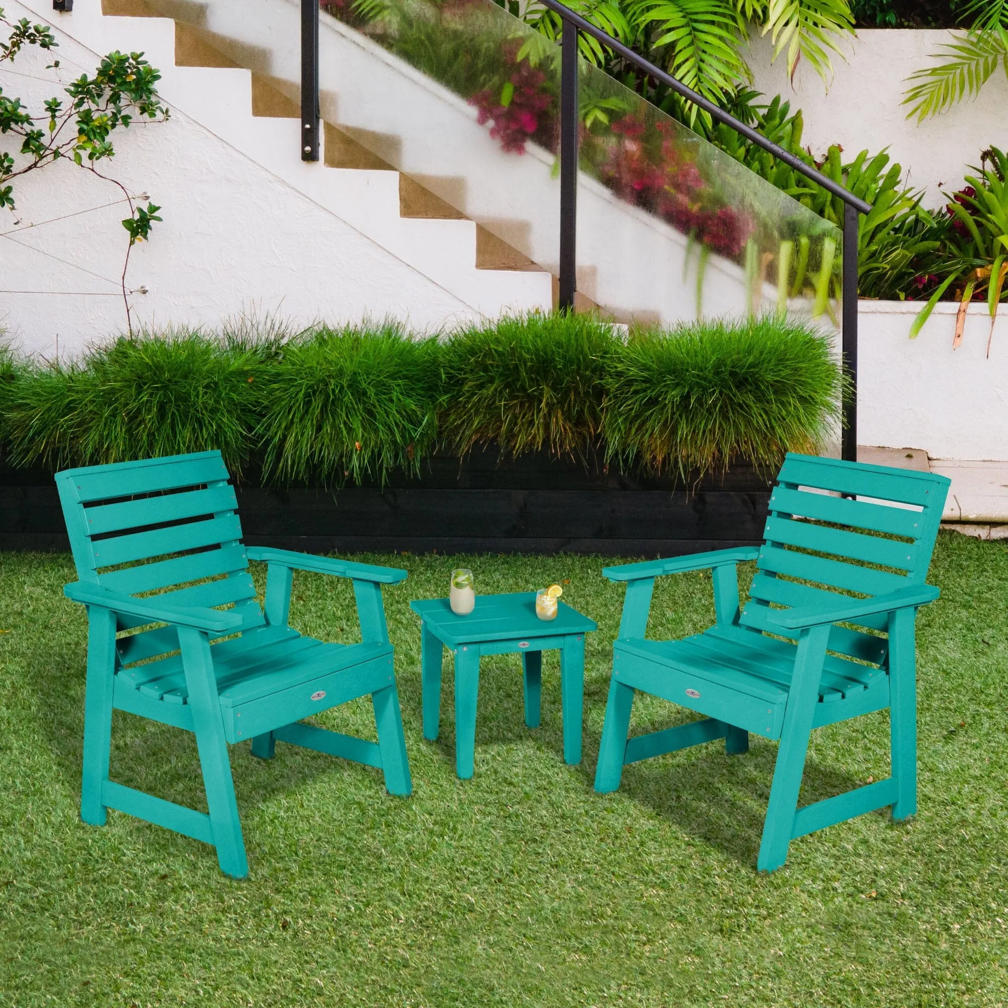 Two Riverside Garden Chairs and Side Table Set