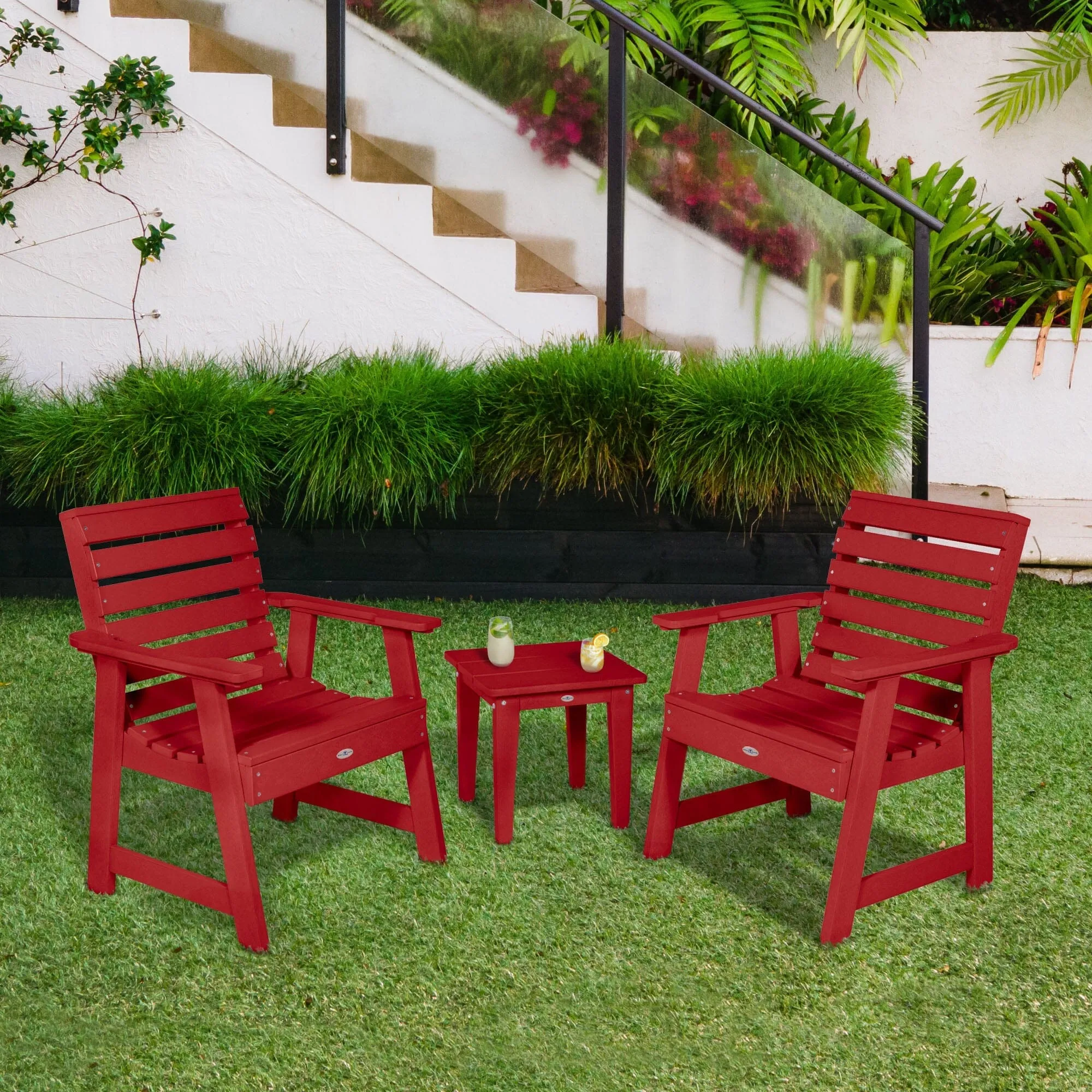 Two Riverside Garden Chairs and Side Table Set