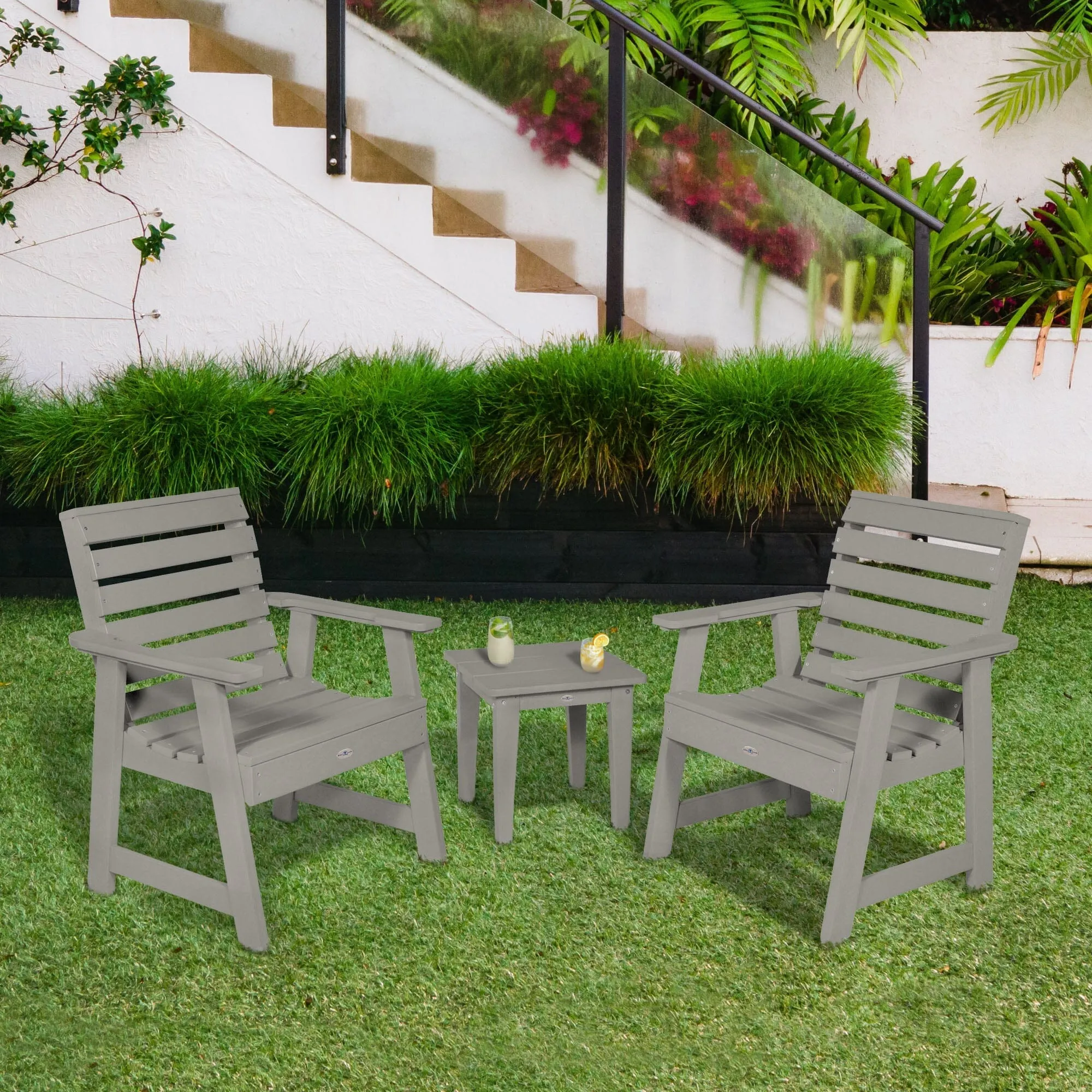 Two Riverside Garden Chairs and Side Table Set