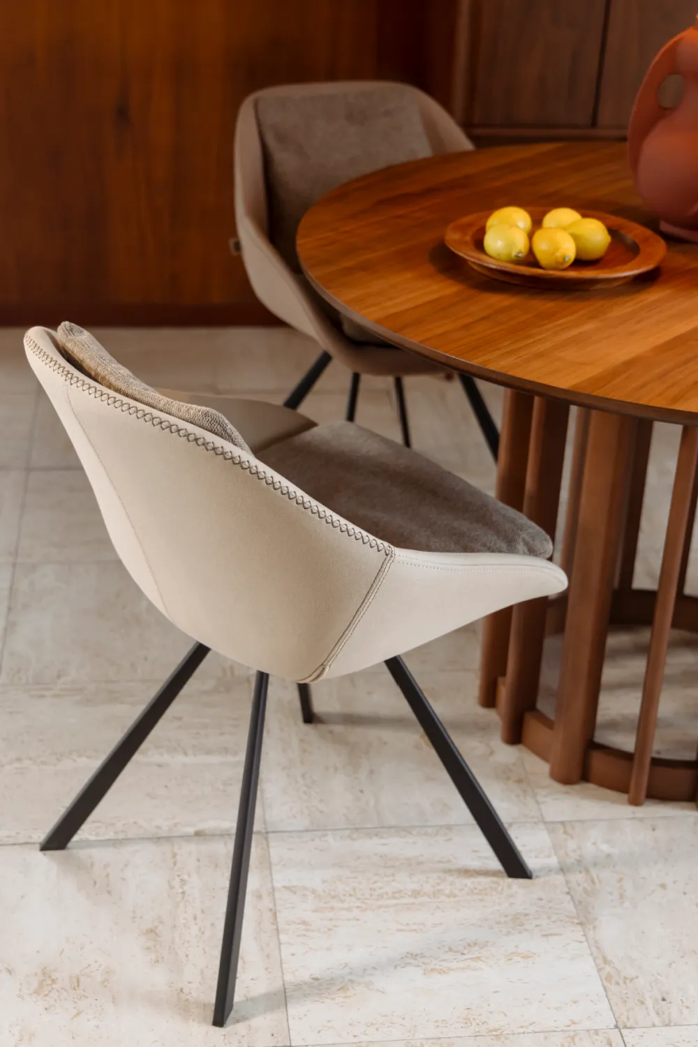 Upholstered Shell Dining Chairs (2) | Dutchbone Wakefield