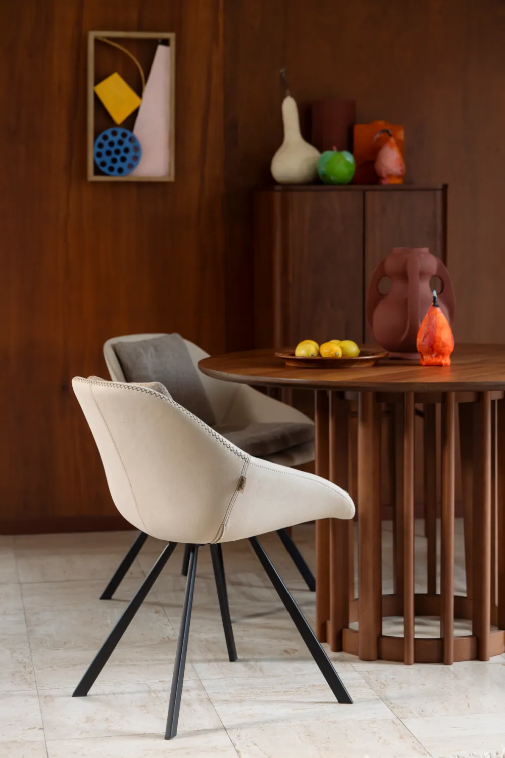 Upholstered Shell Dining Chairs (2) | Dutchbone Wakefield